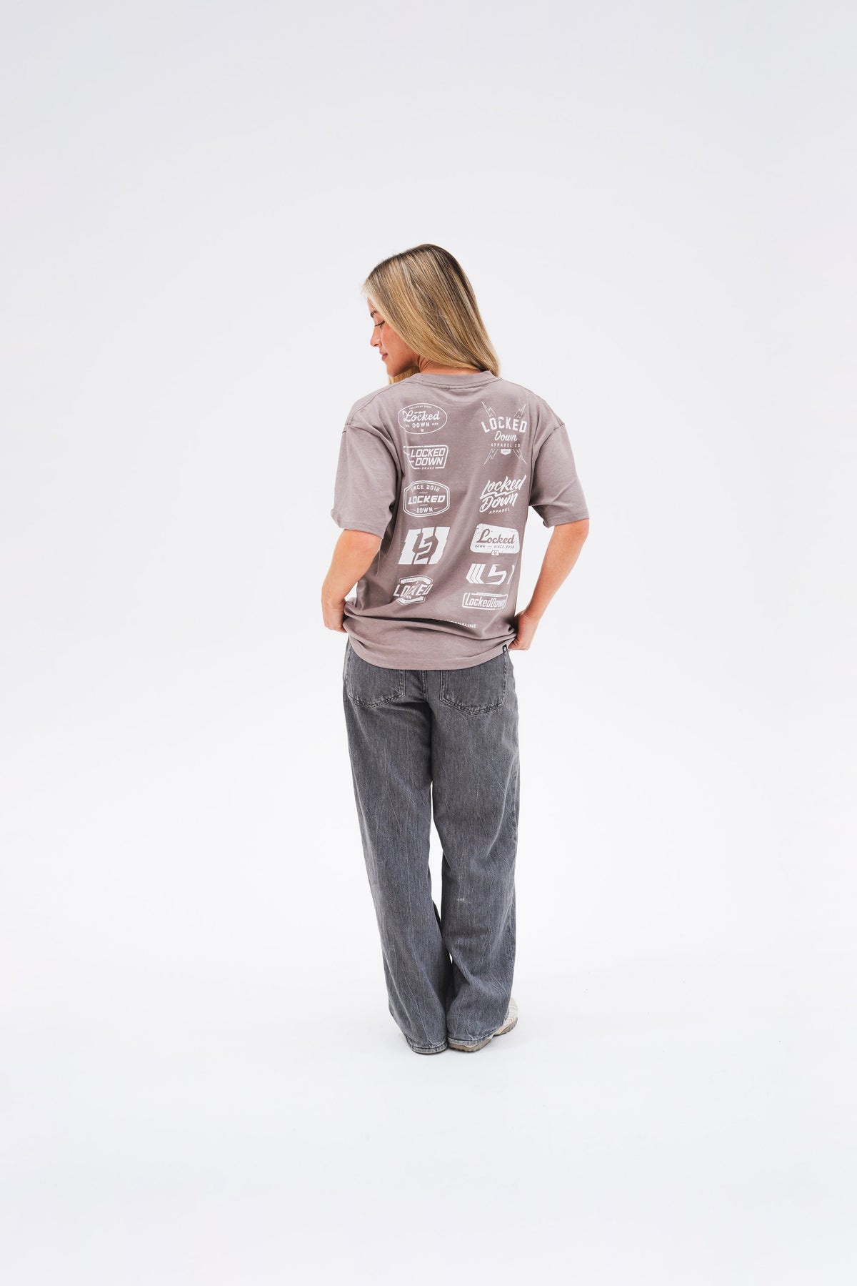 Locked Down Brands Premium Oversized 10 Years Tee - Cinder