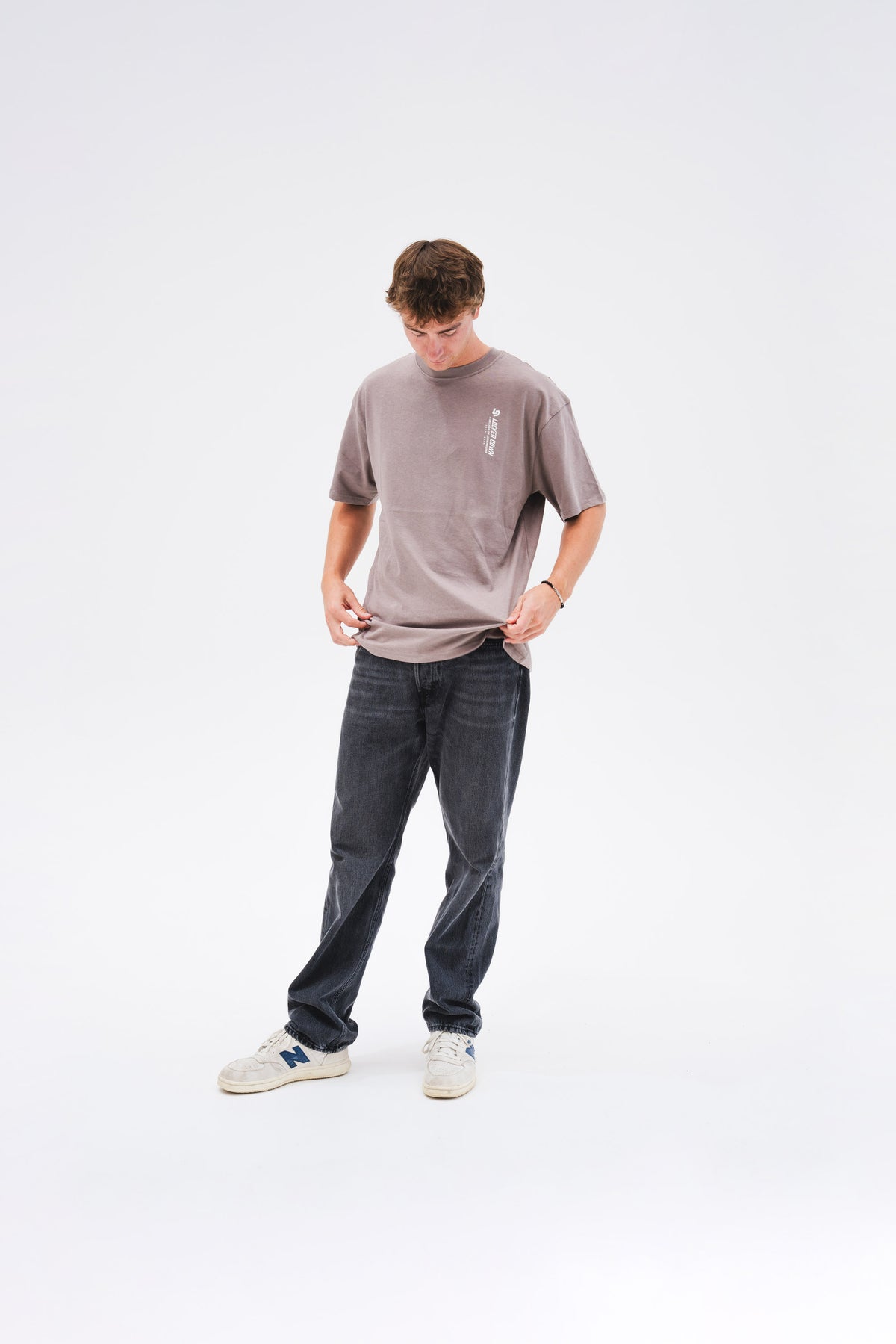 Locked Down Brands Premium Oversized 10 Years Tee - Cinder