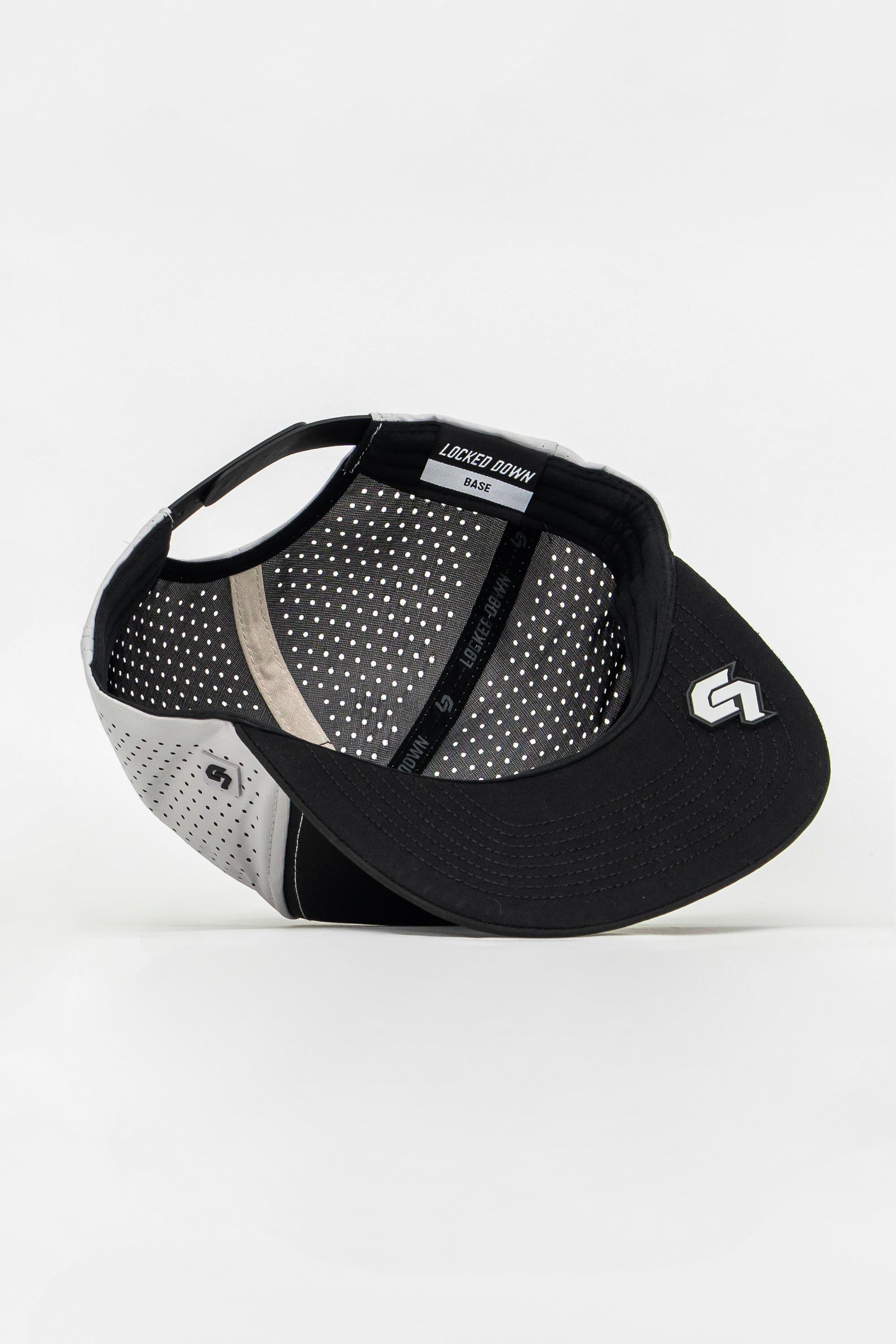 Locked Down Brands Premium Water Resistant BASE Wall Snapback - Black/Stone Grey