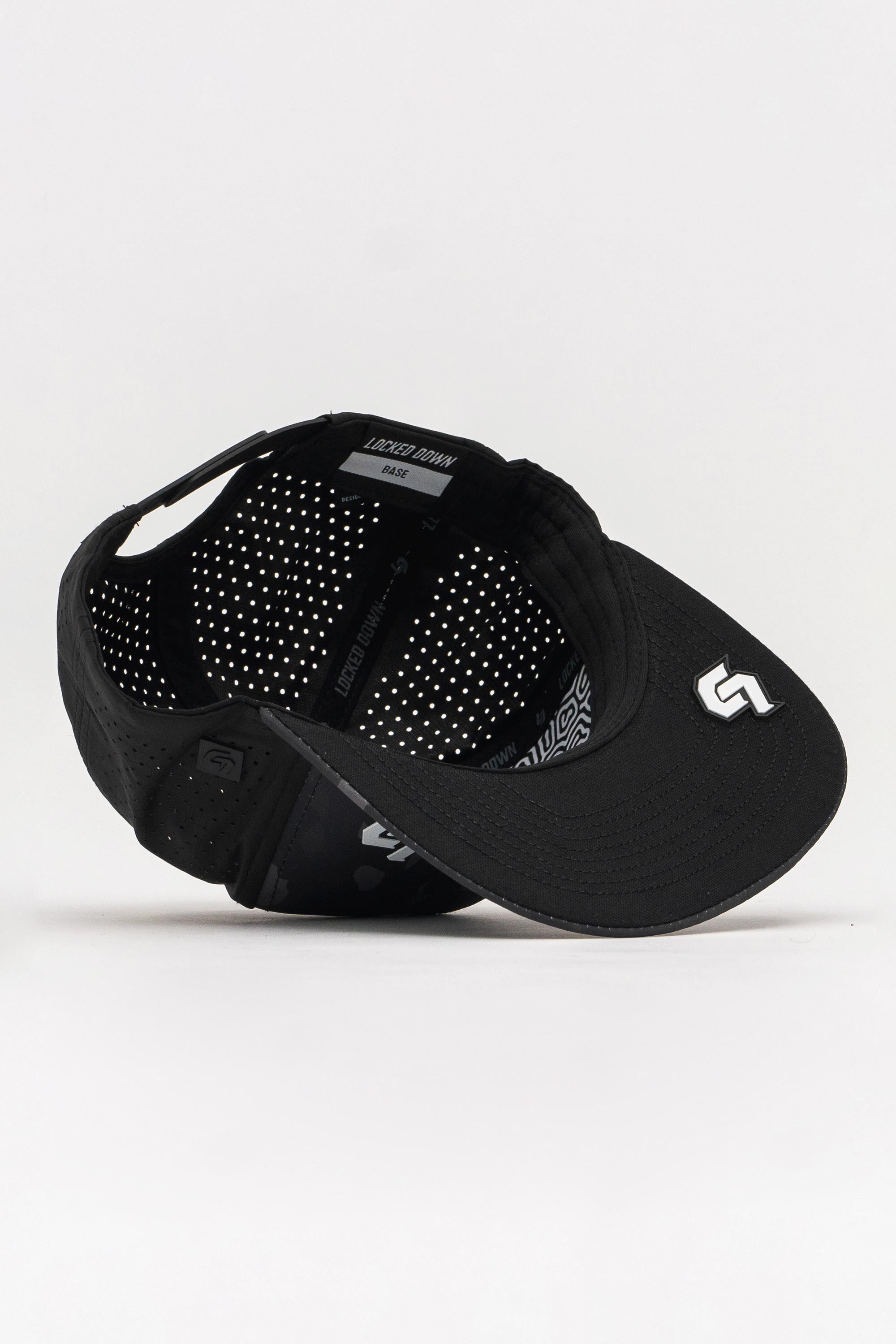 Locked Down Brands Premium Water Resistant BASE Brand Snapback - Black Camo
