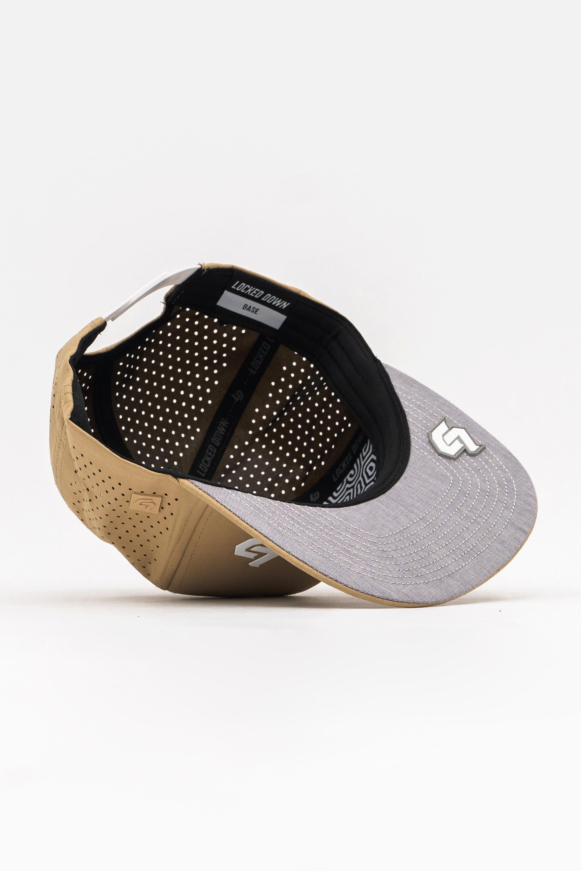 Locked Down Brands Premium Water Resistant BASE Brand Snapback - Dune