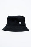 Locked Down Brands Premium Water Resistant Stamp Bucket Hat With Laser Holes - Black
