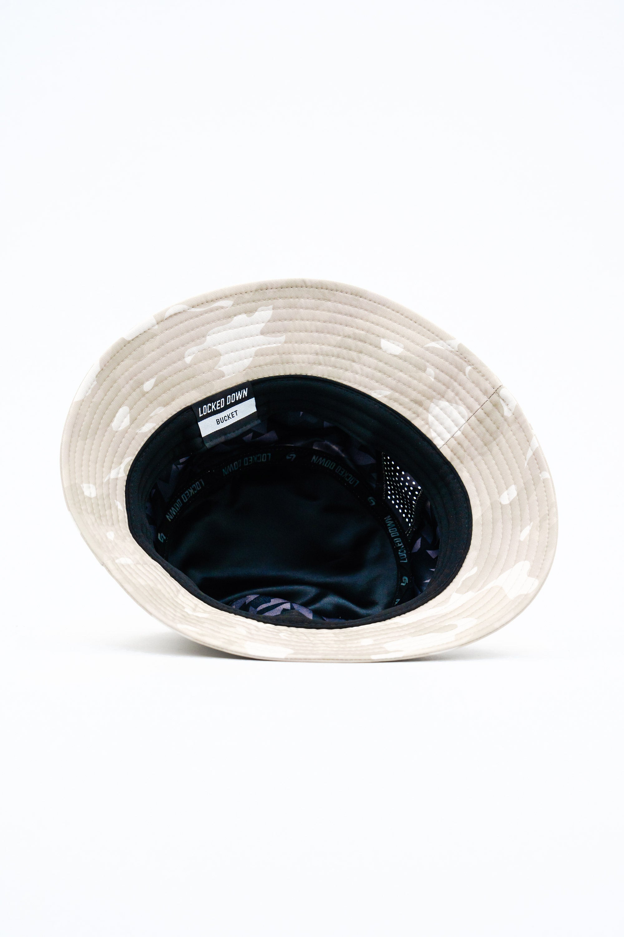 Locked Down Brands Premium Water Resistant Stamp BUCKET Hat - Desert Camo