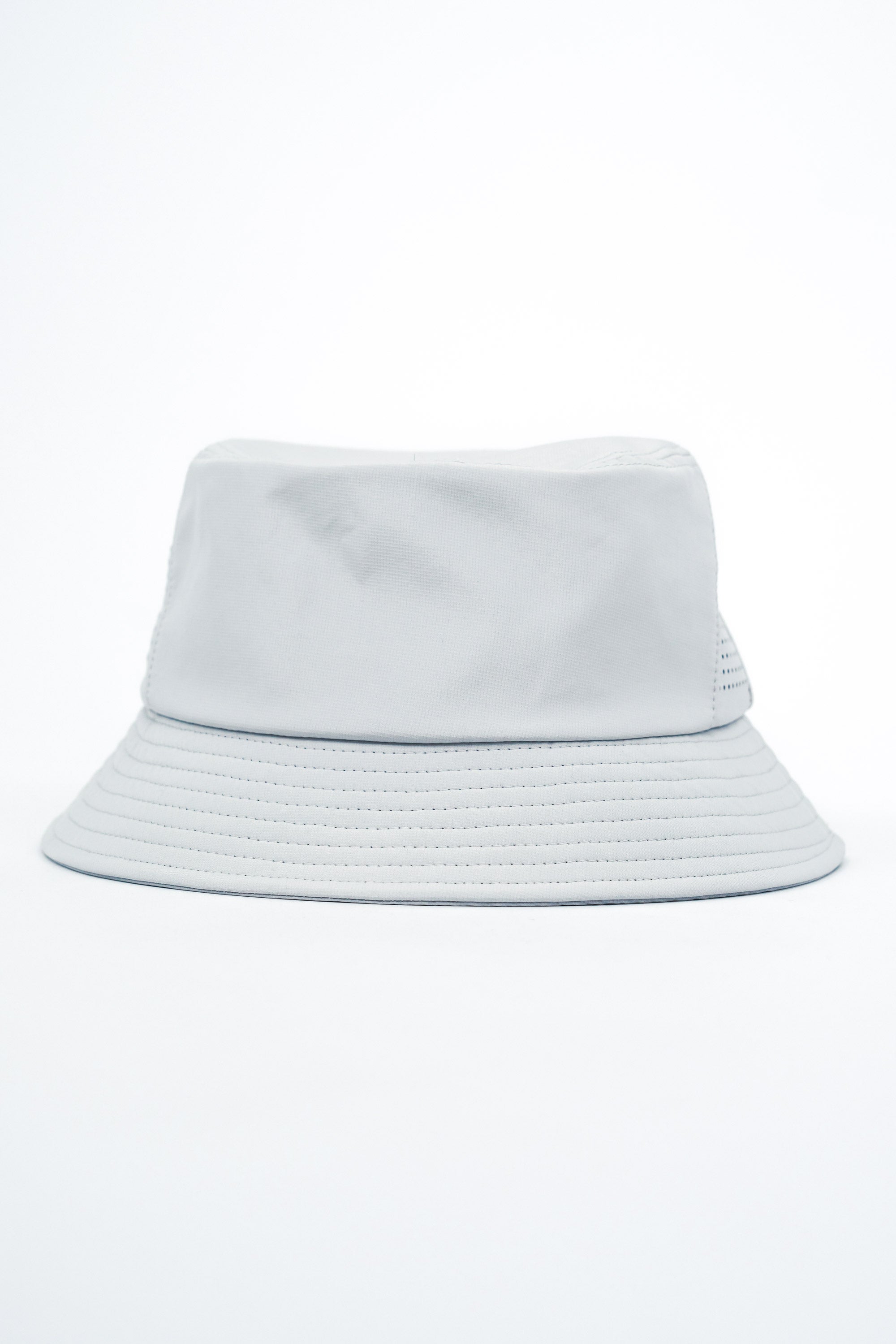 Locked Down Brands Premium Water Resistant Stamp Bucket Hat With Laser Holes - Stone Grey