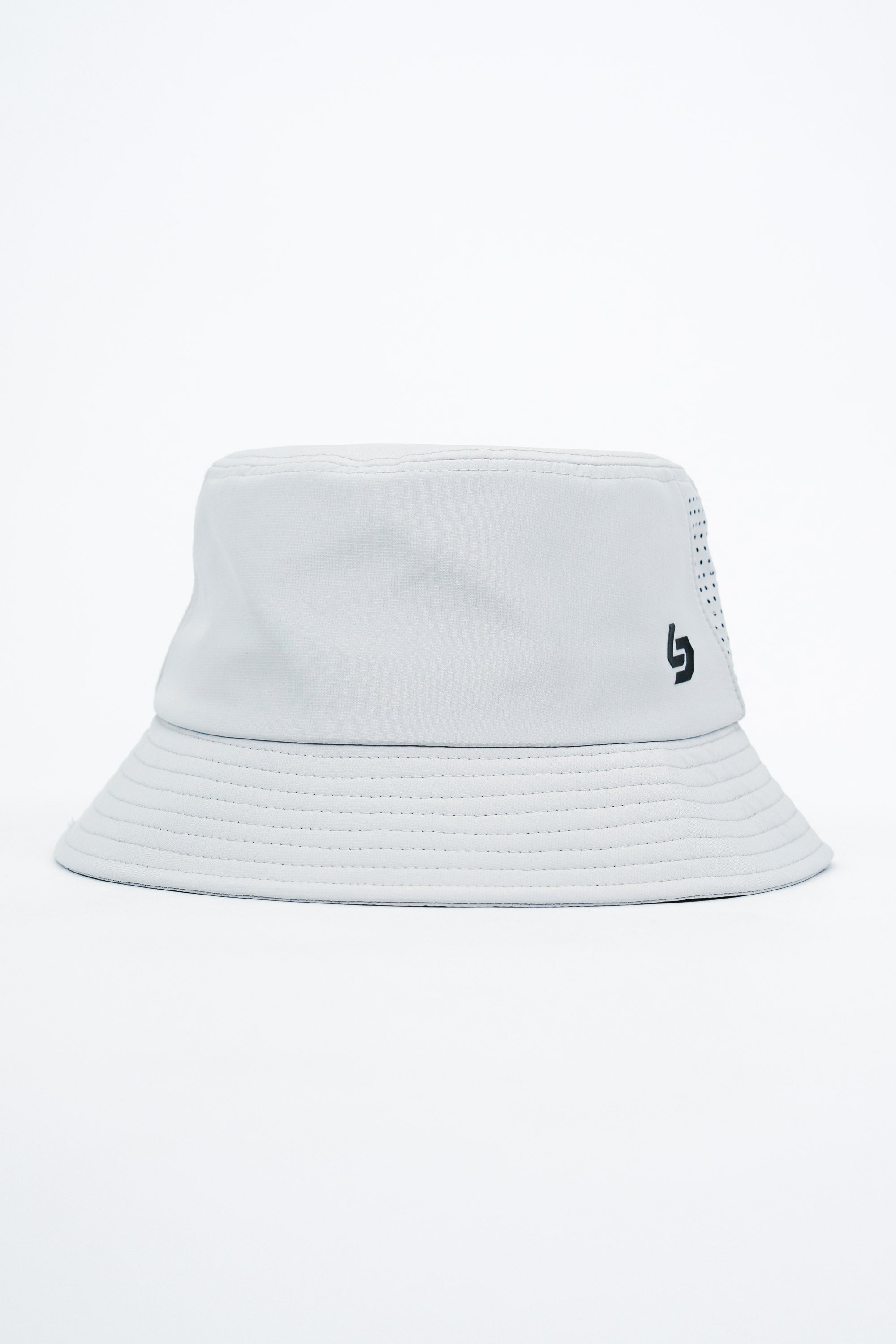Locked Down Brands Premium Water Resistant Stamp Bucket Hat With Laser Holes - Stone Grey