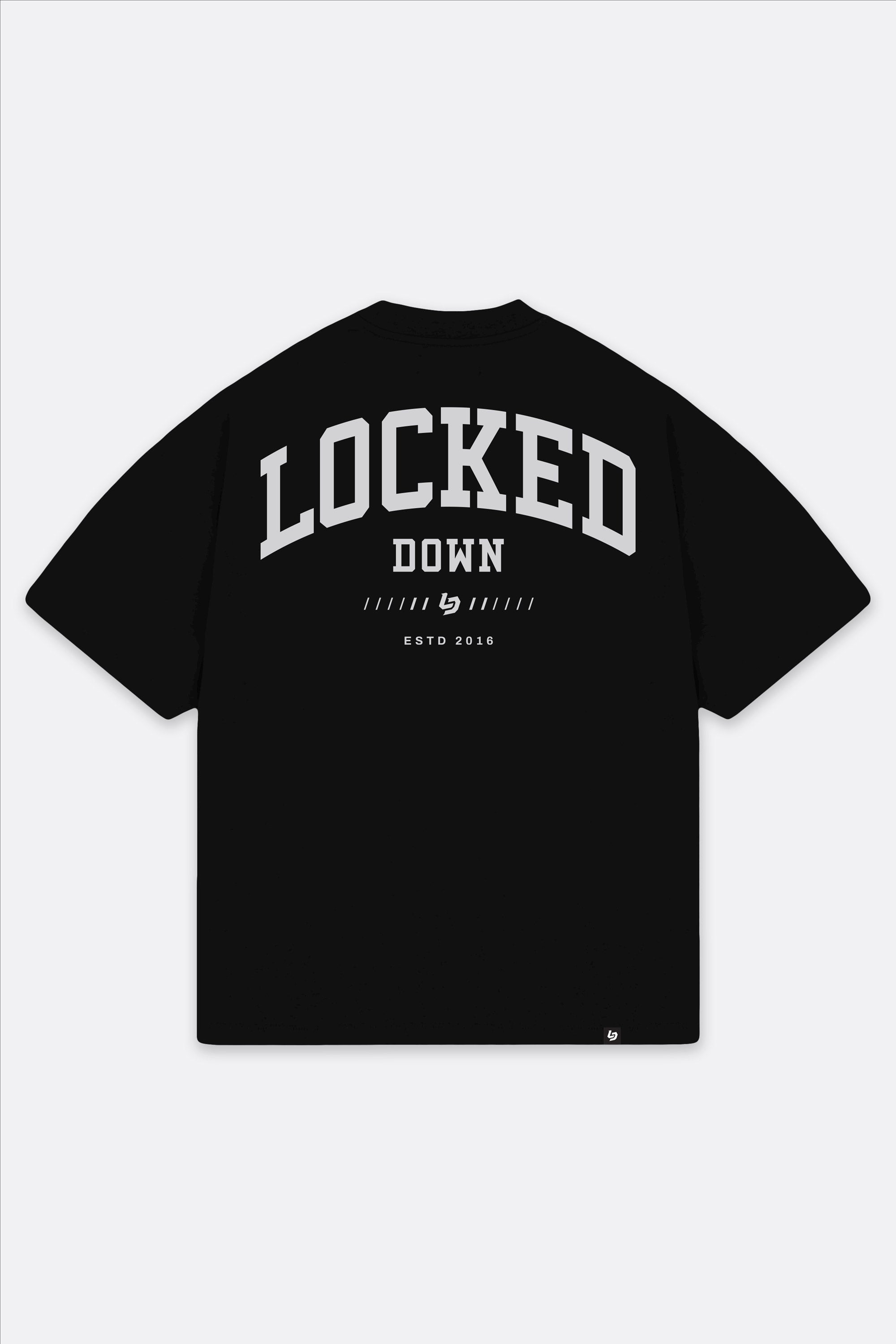 Locked Down Brands Premium Oversized Block Tee - Black