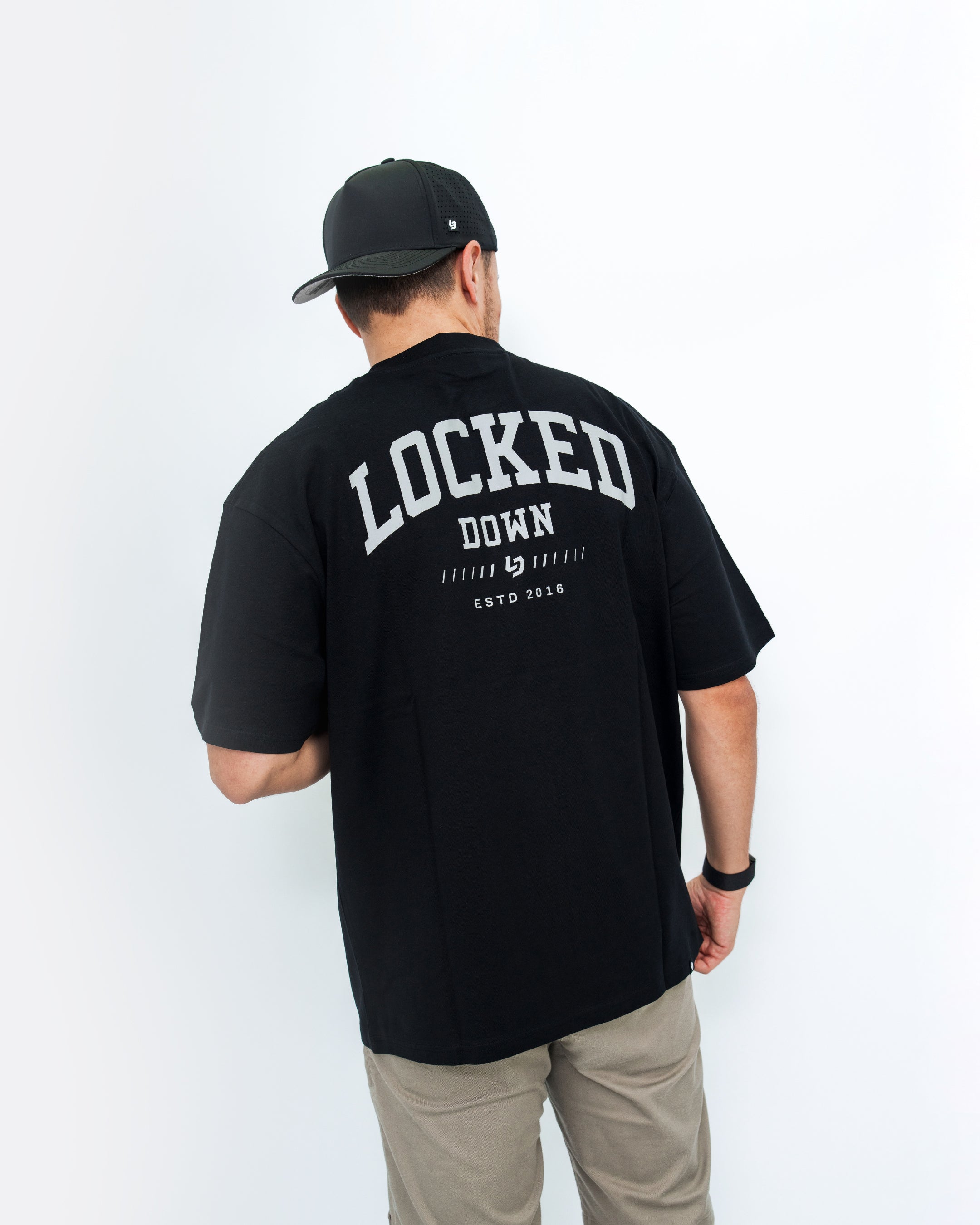 Locked Down Brands Premium Oversized Block Tee - Black
