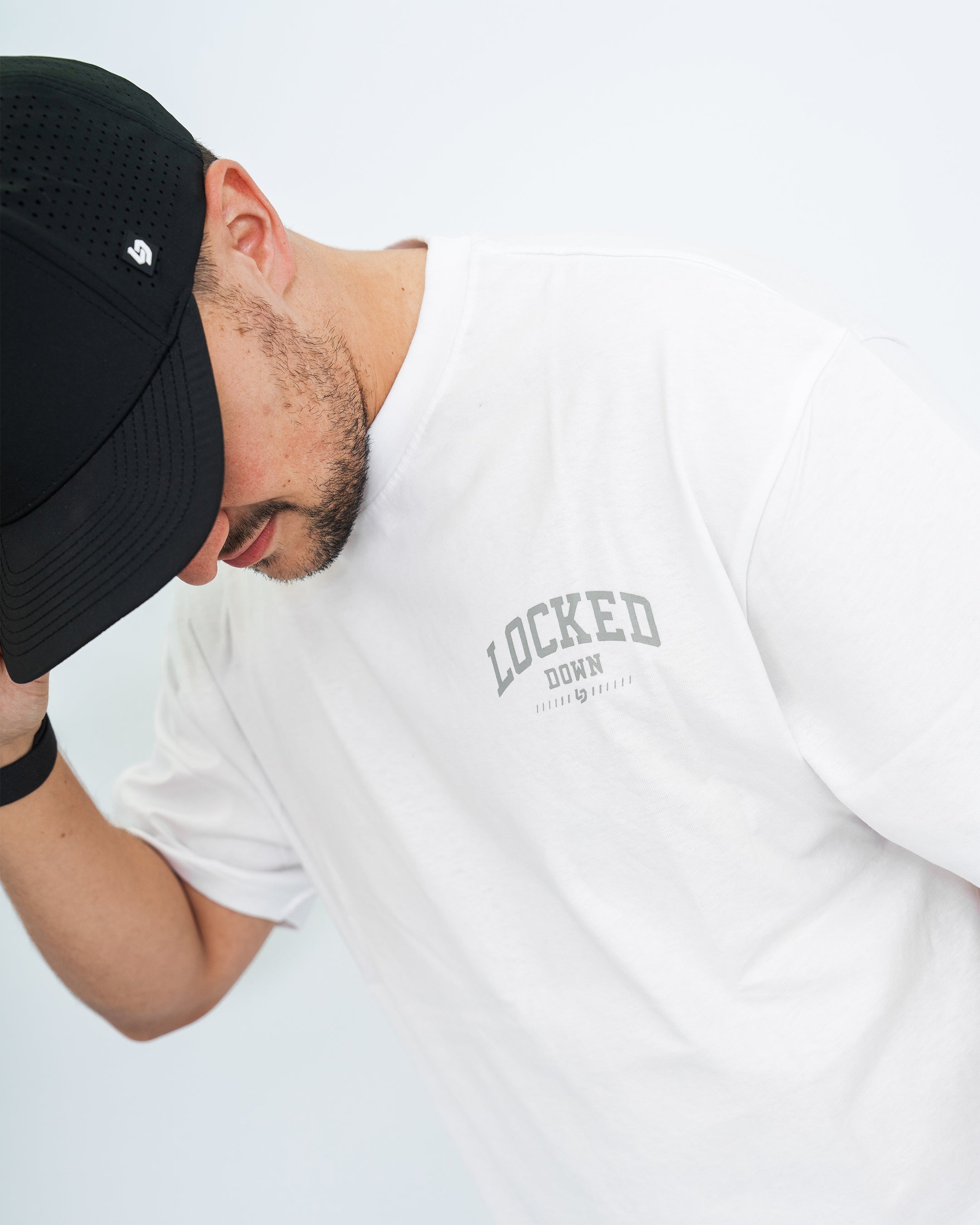 Locked Down Brands Premium Oversized Block Tee - White