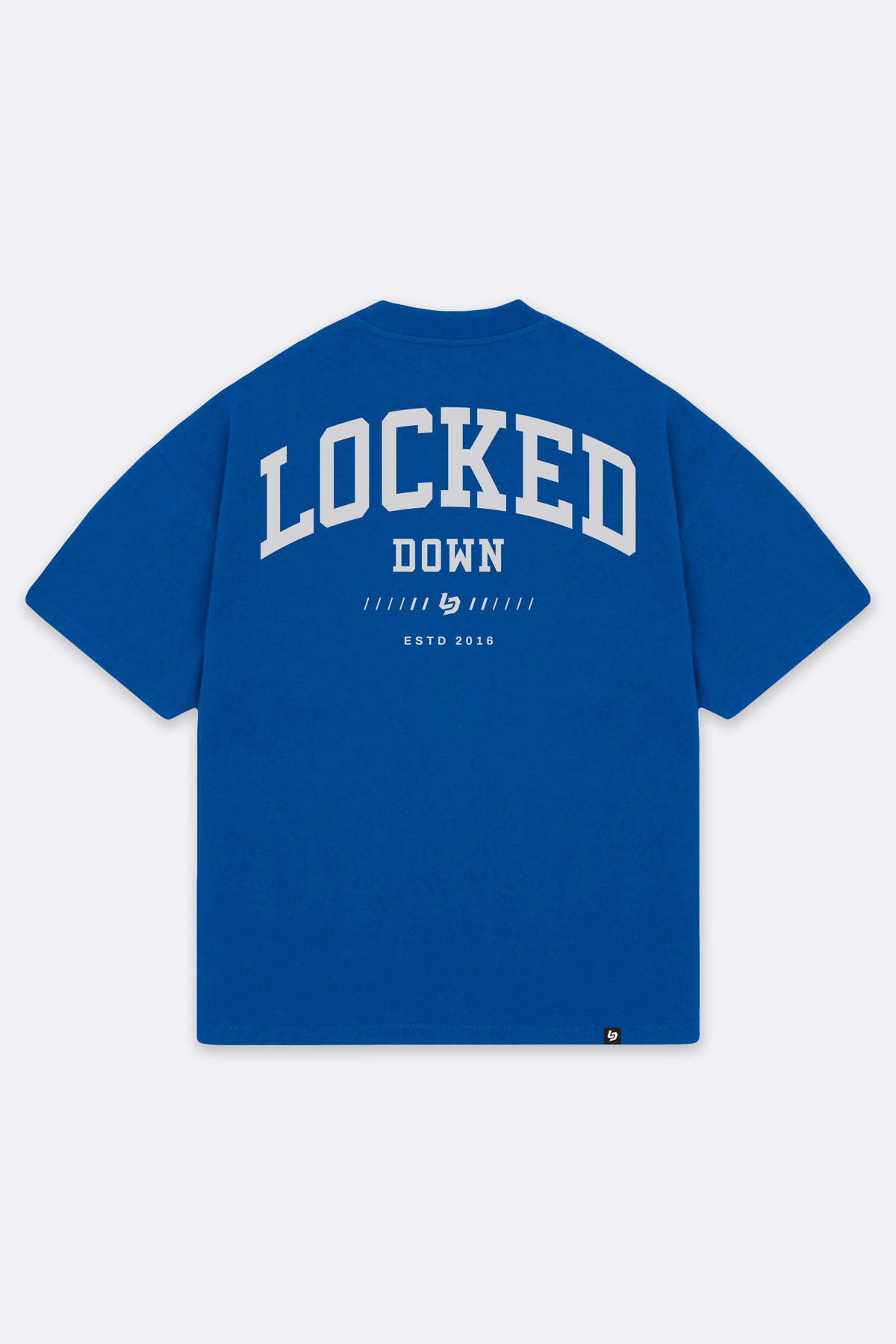 Locked Down Brands Premium Oversized Block Tee - Cobalt