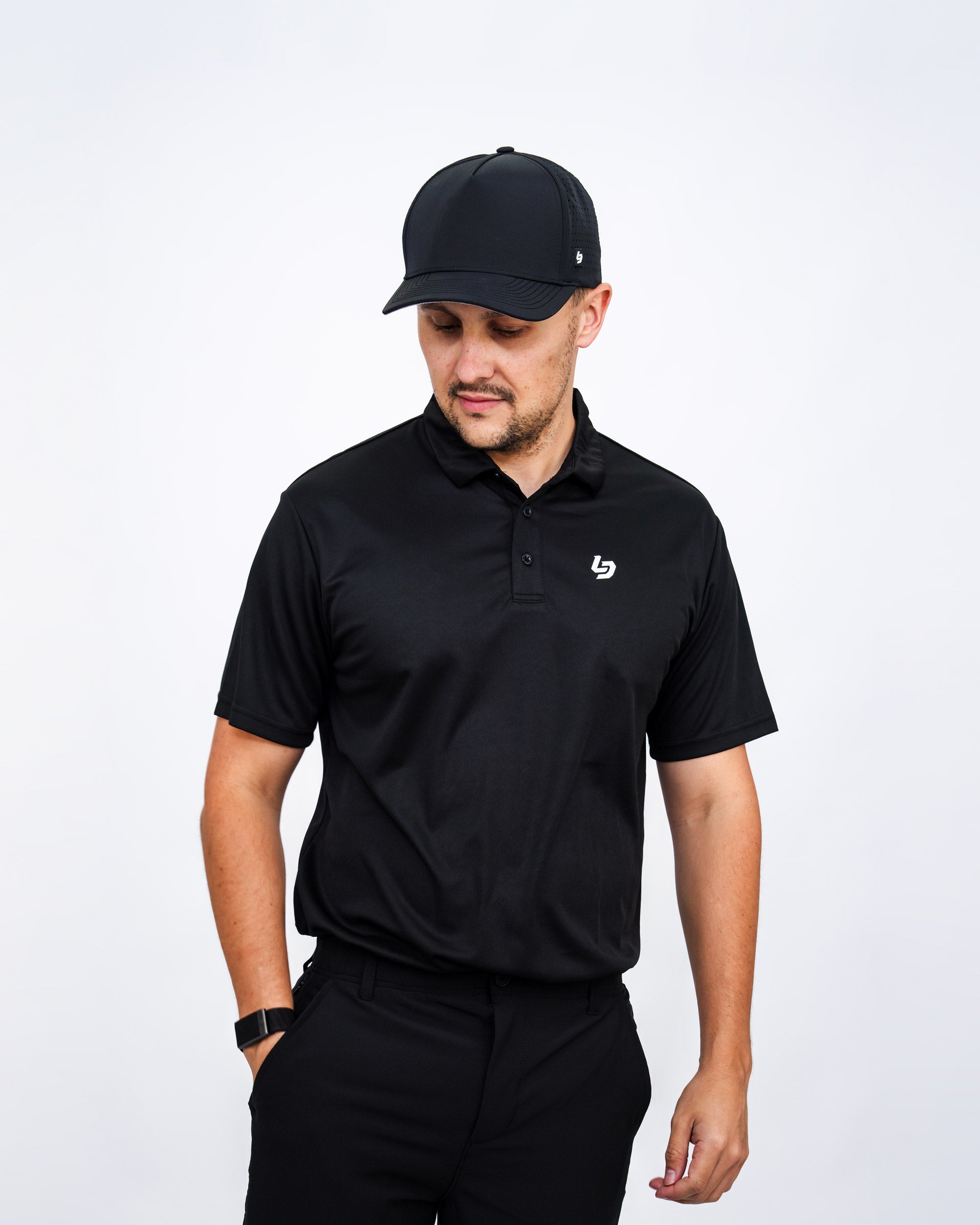 Locked Down Brands Premium Brand Polo - Black
