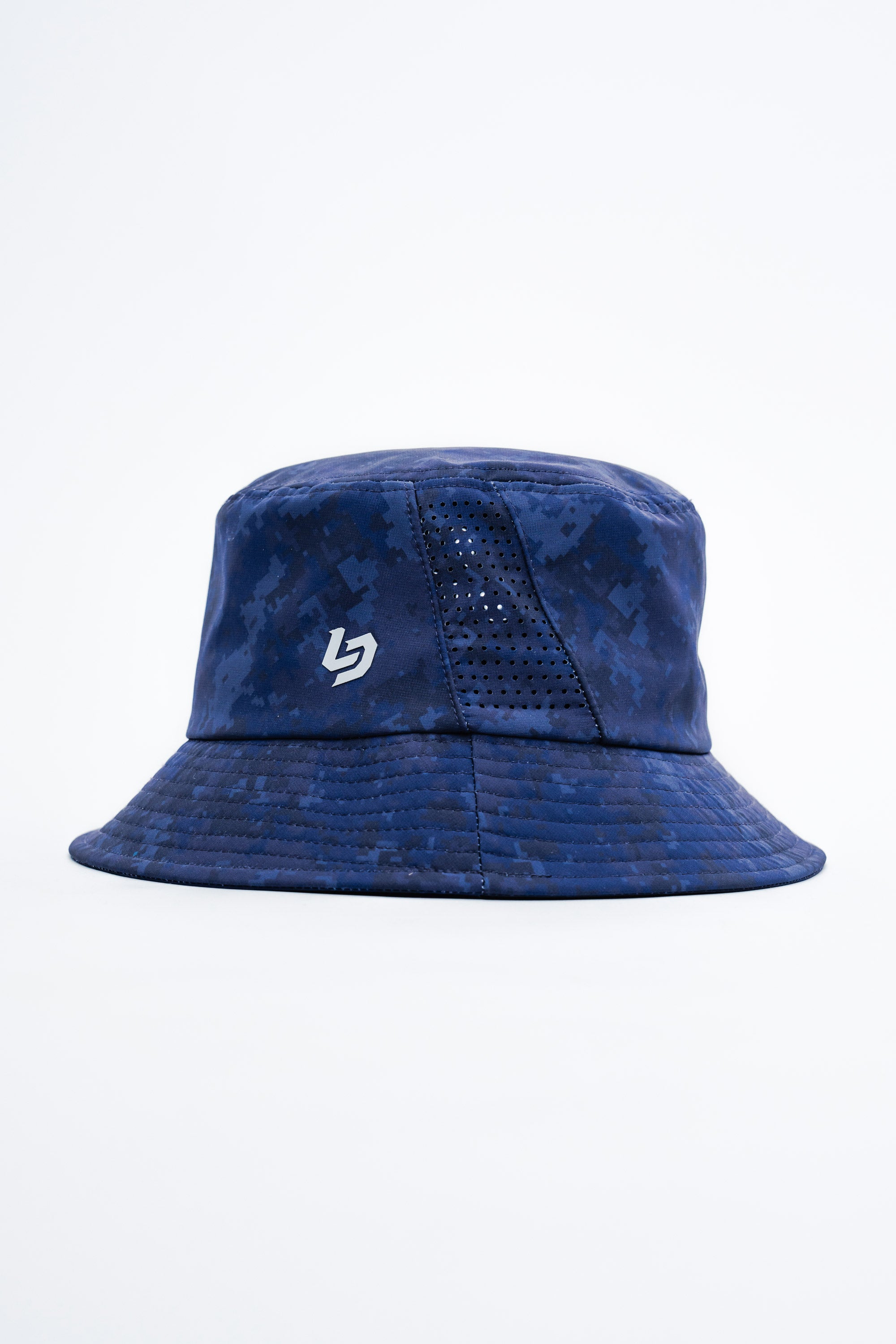 Locked Down Brands Premium Water Resistant Stamp BUCKET Hat - Navy Digital Camo