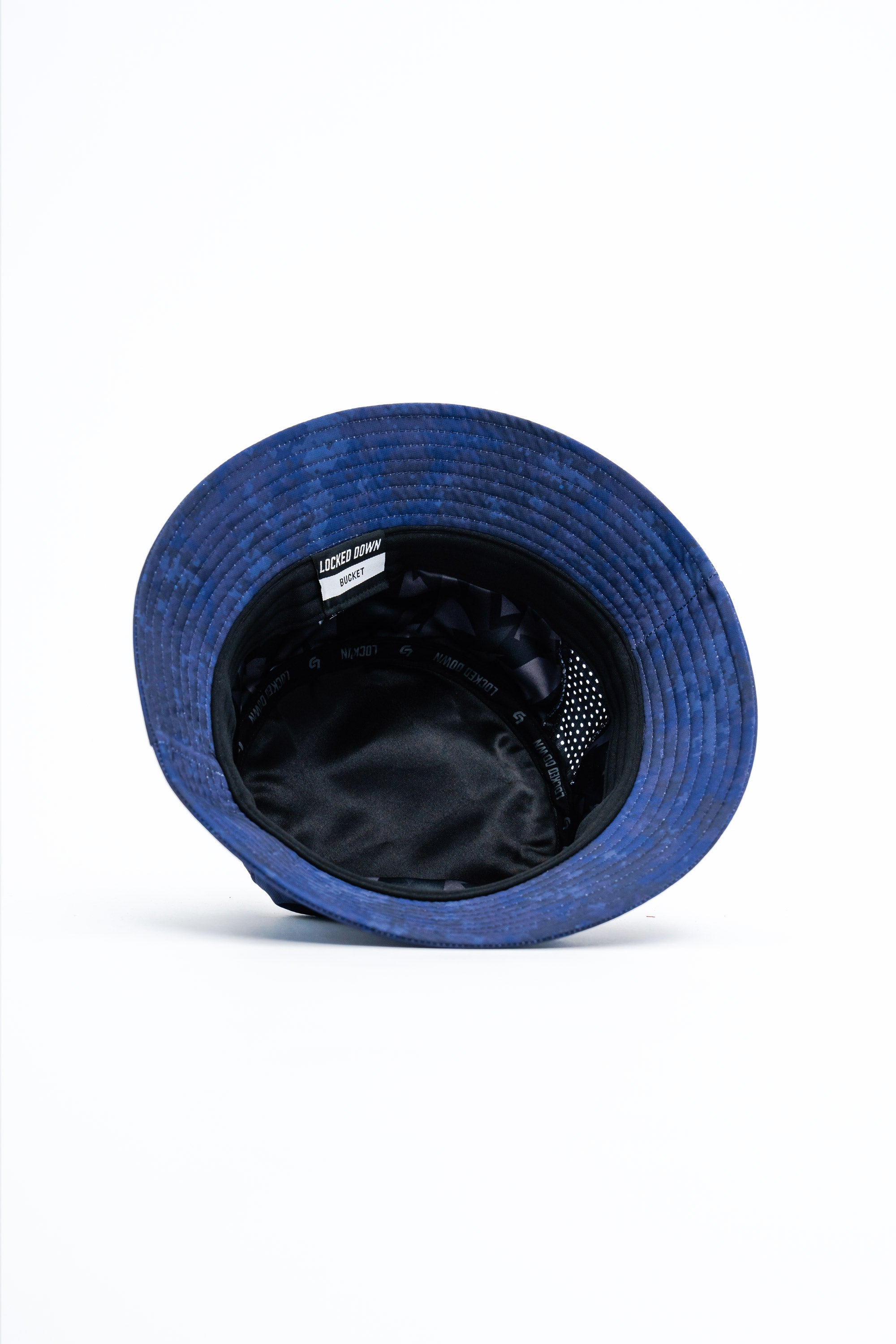 Locked Down Brands Premium Water Resistant Stamp BUCKET Hat - Navy Digital Camo