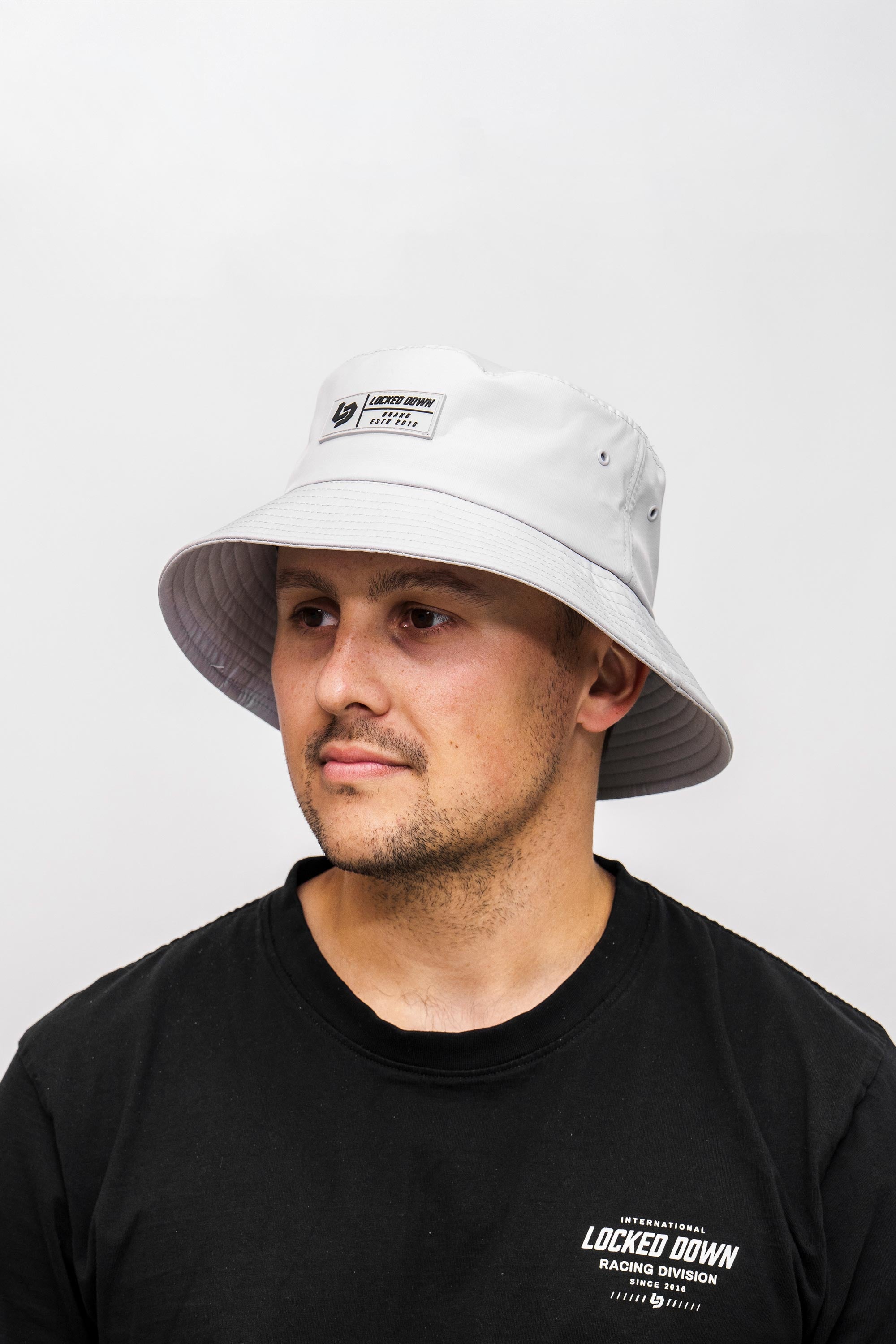 Locked Down Brands Premium Water Resistant Bucket Hat - Stone Grey