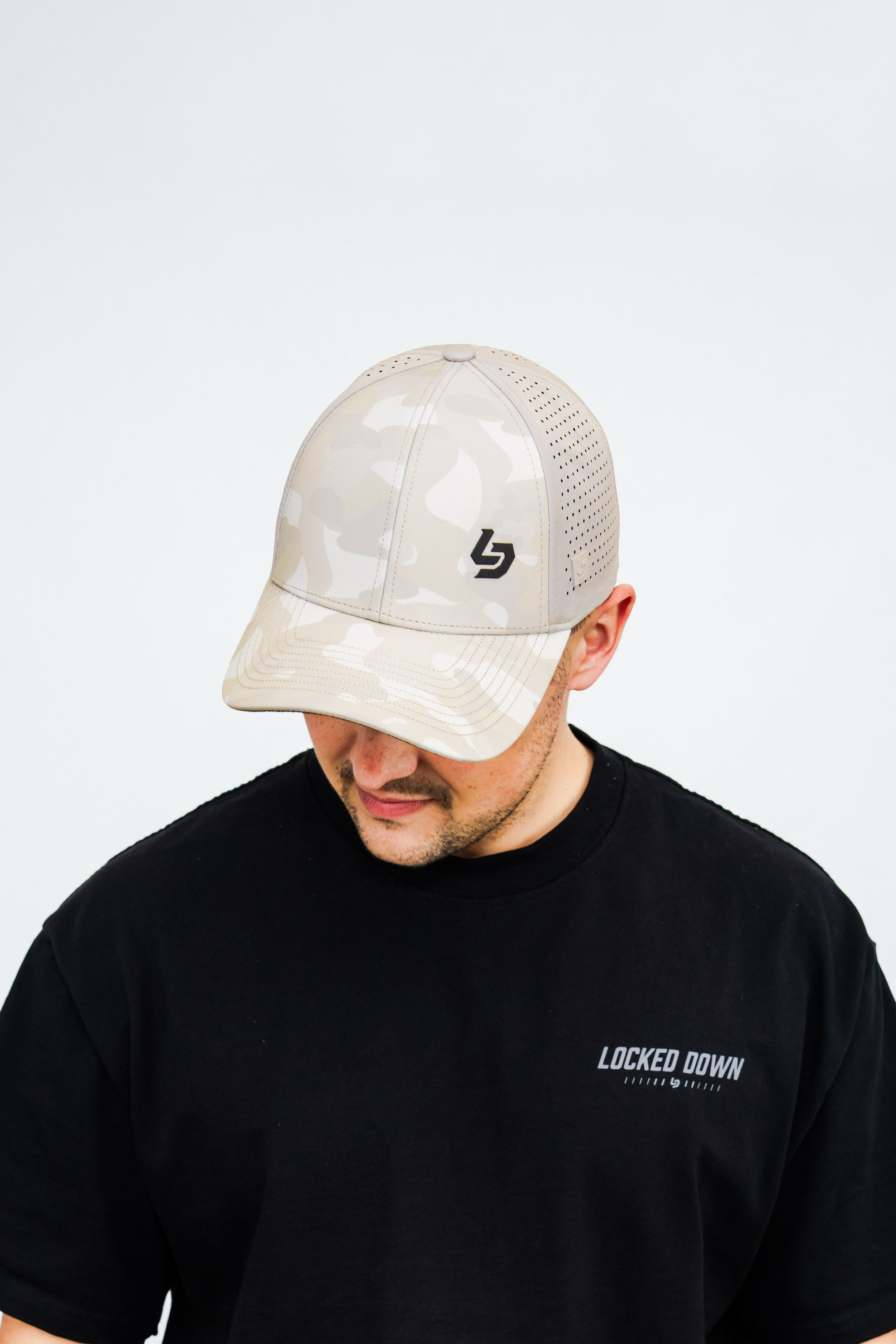 Locked Down Brands Premium Water Resistant CLASSIC Brand Snapback - Desert Camo