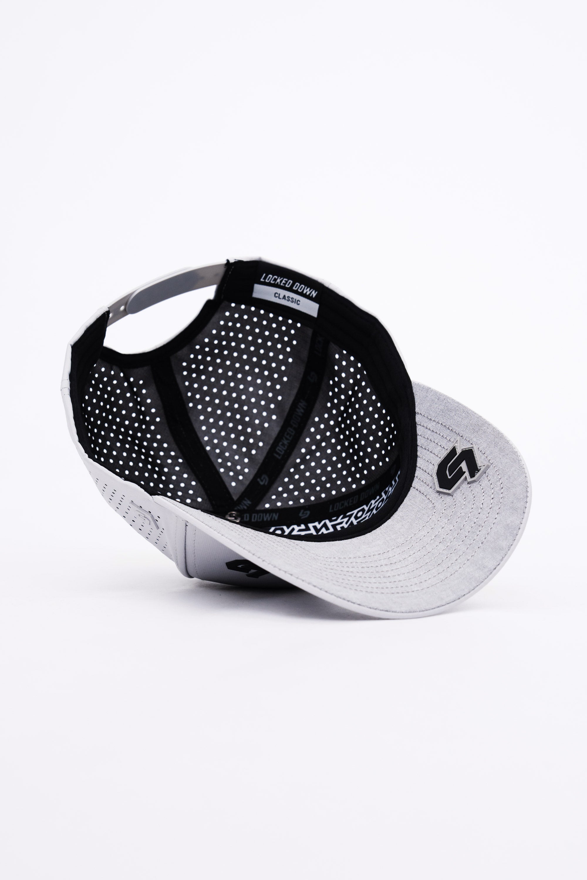 Locked Down Brands Premium Water Resistant CLASSIC Brand Snapback - Stone Grey