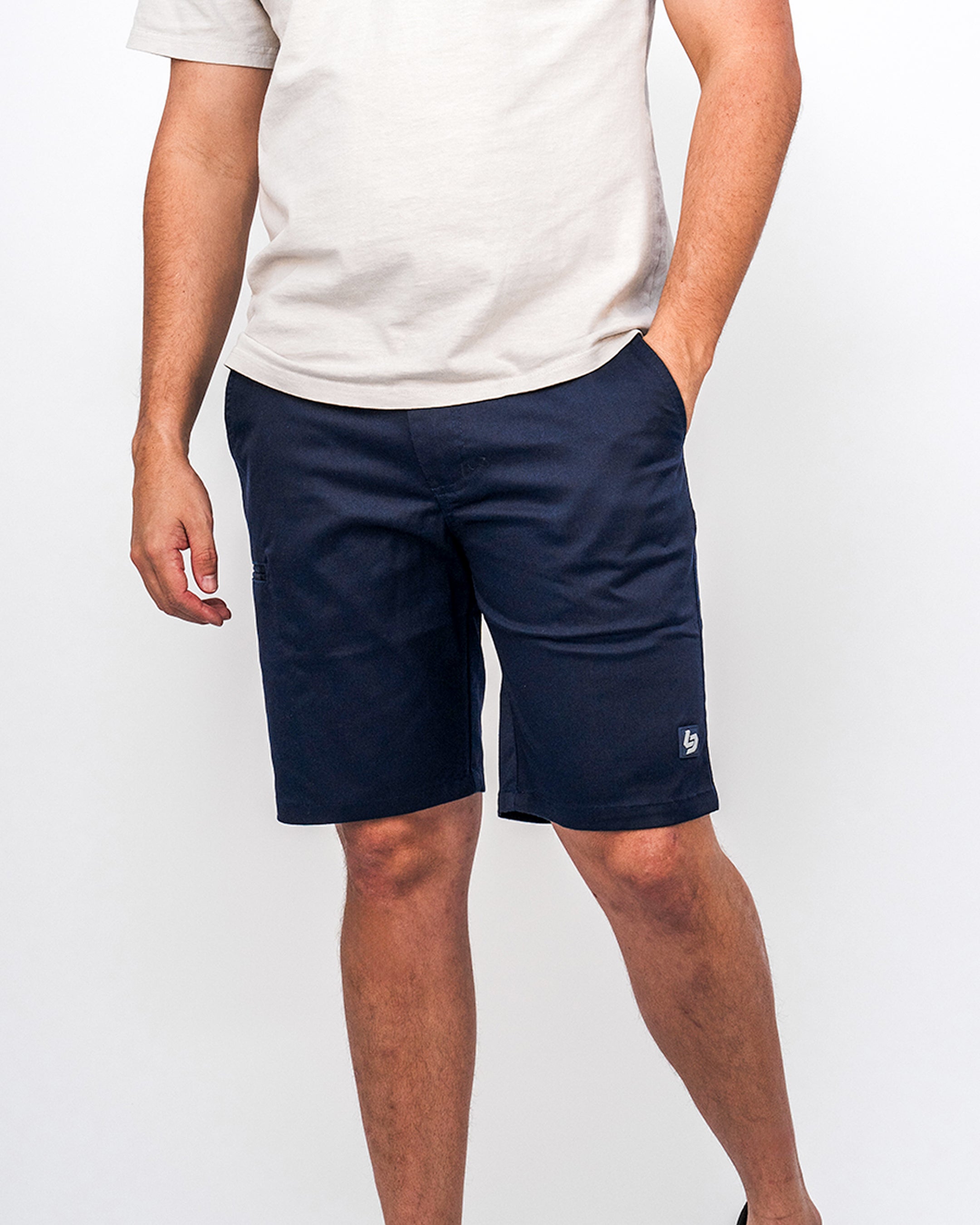 Locked Down Brands Premium Cargo Track Short - Navy