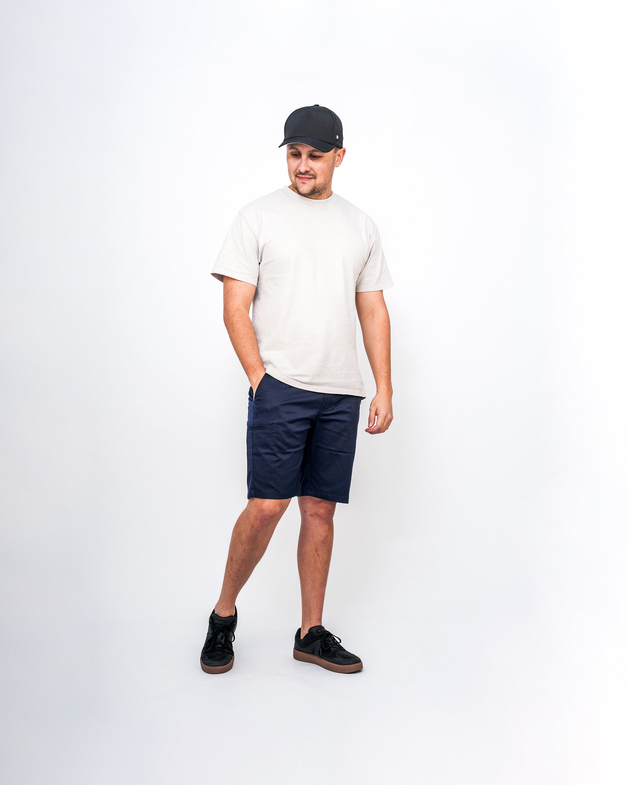 Locked Down Brands Premium Cargo Track Short - Navy