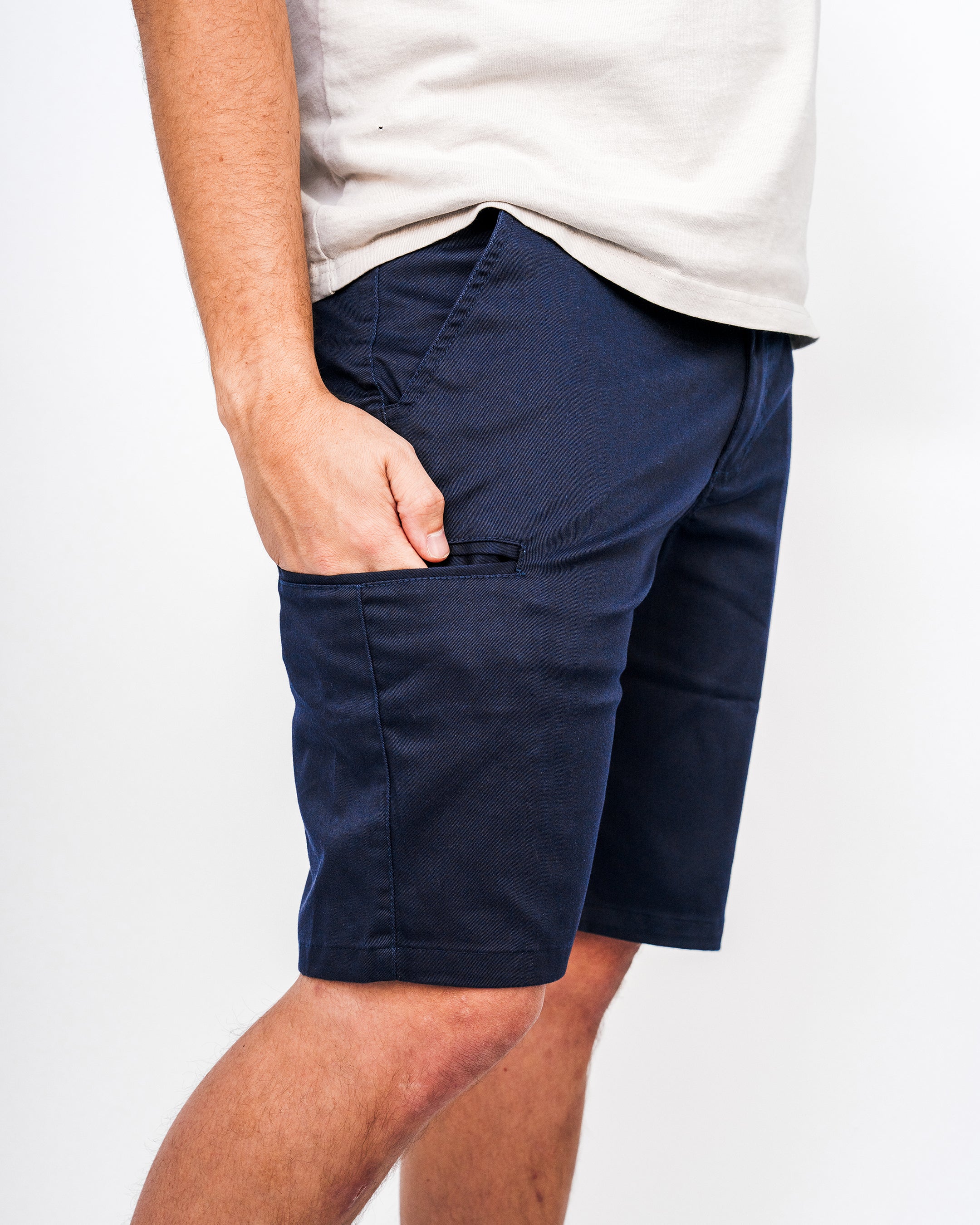 Locked Down Brands Premium Cargo Track Short - Navy