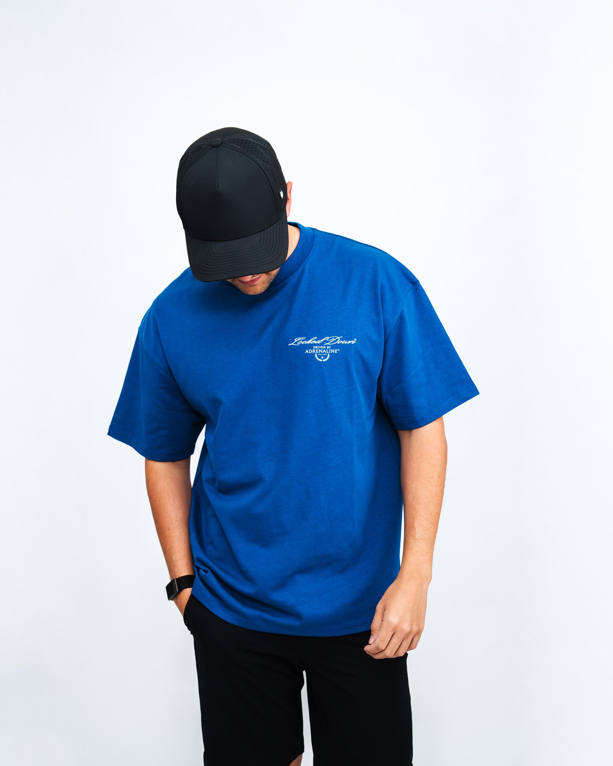 Locked Down Brands Premium Oversized Cooldown Tee - Cobalt