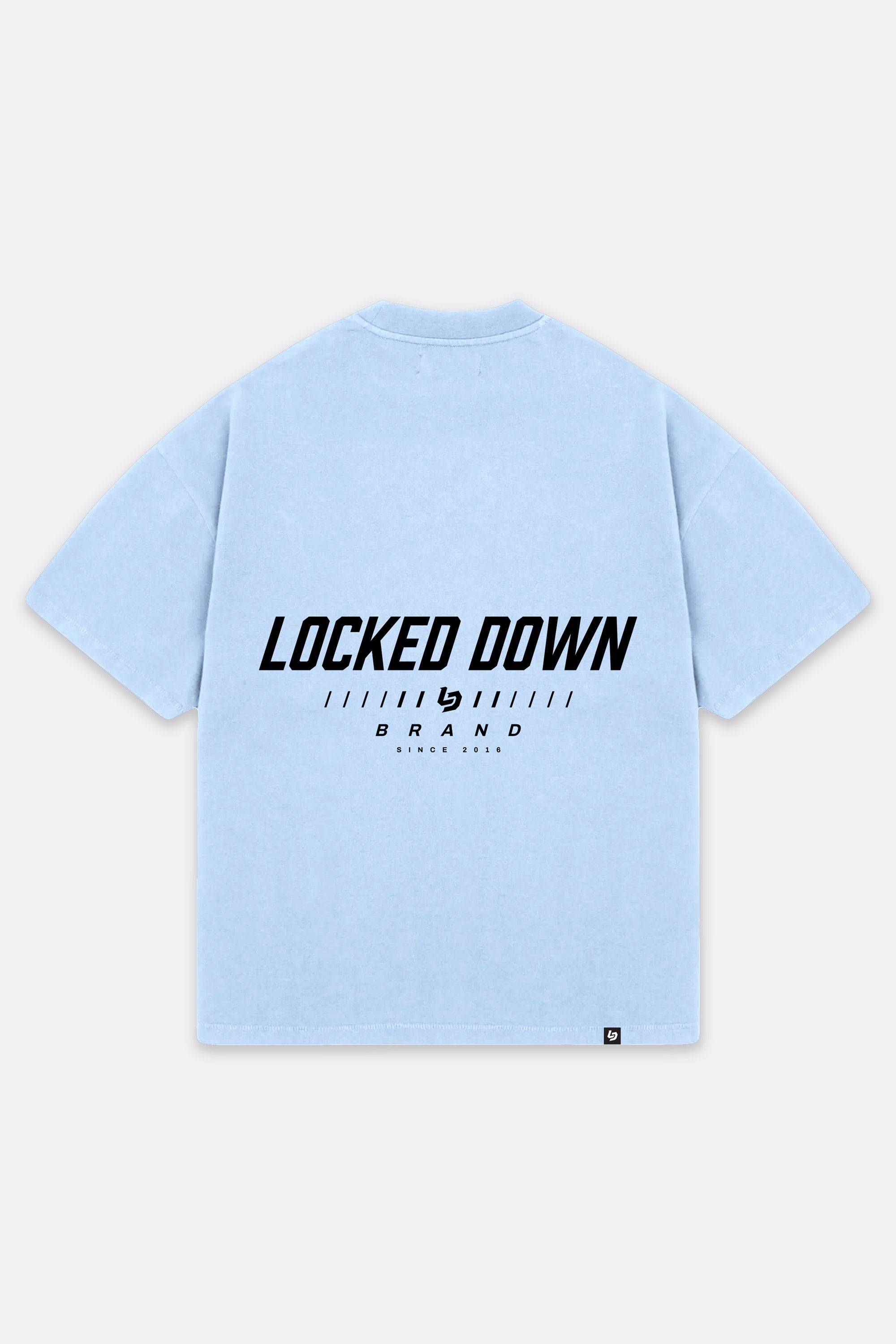 Locked Down Brands Premium Oversized Core Tee - Pale Blue