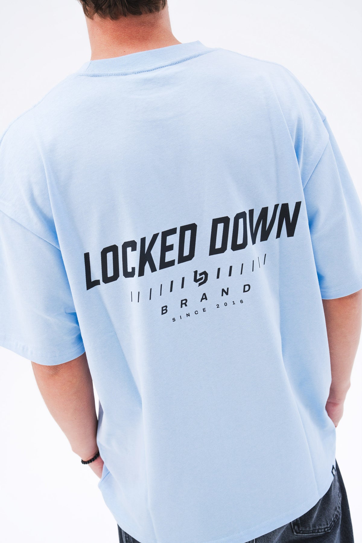 Locked Down Brands Premium Oversized Core Tee - Pale Blue