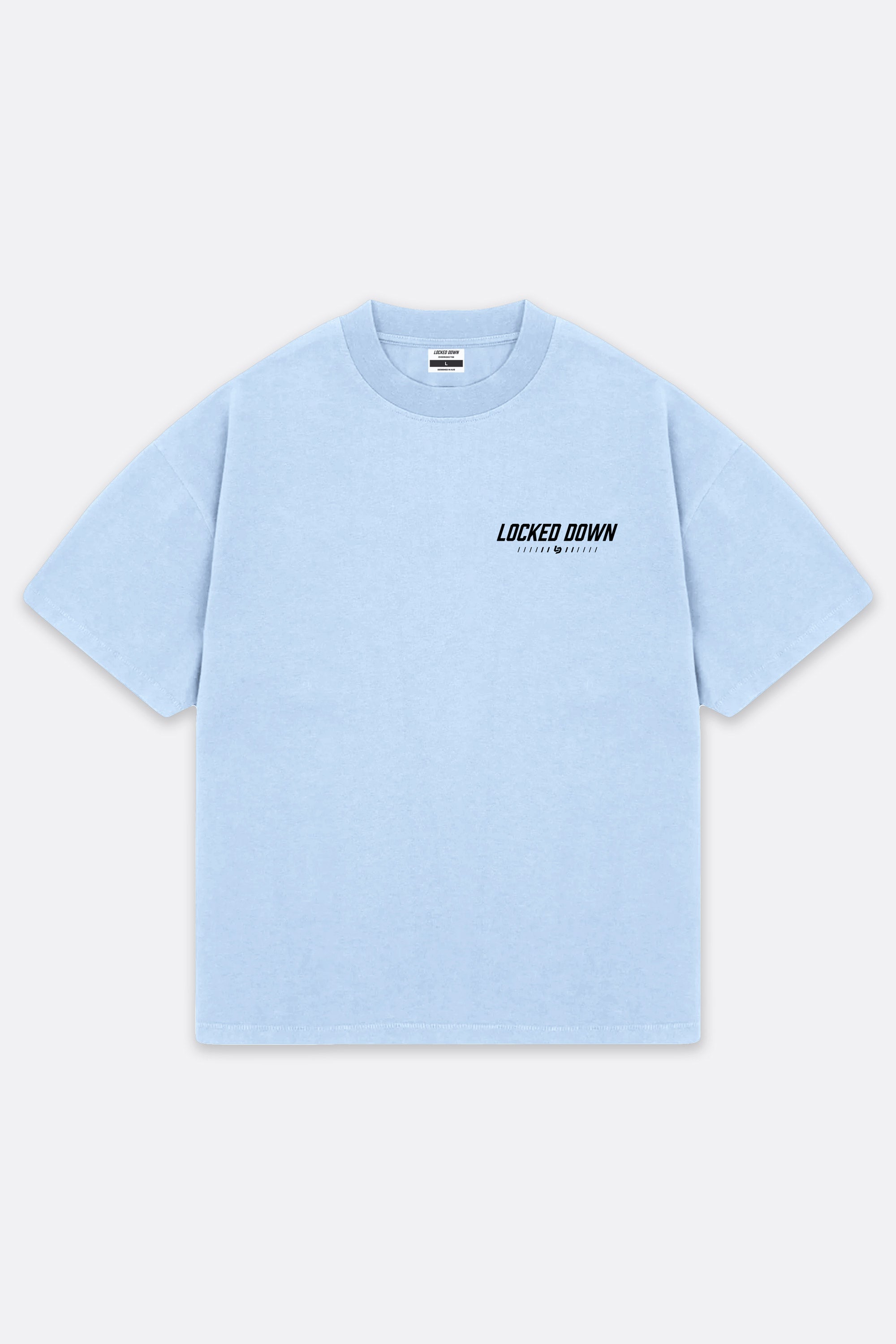 Locked Down Brands Premium Oversized Core Tee - Pale Blue
