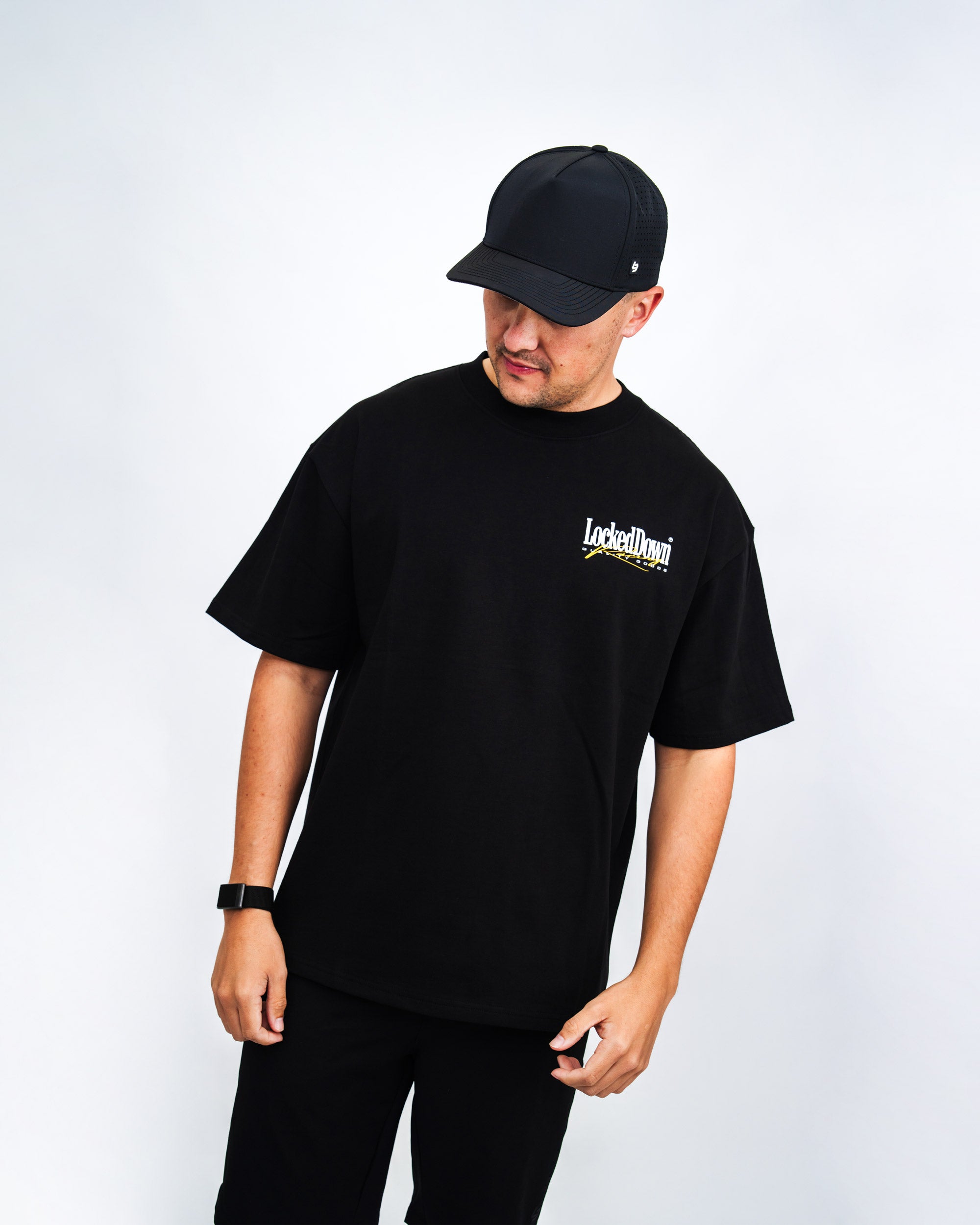 Locked Down Brands Premium Oversized Fan Tee - Black