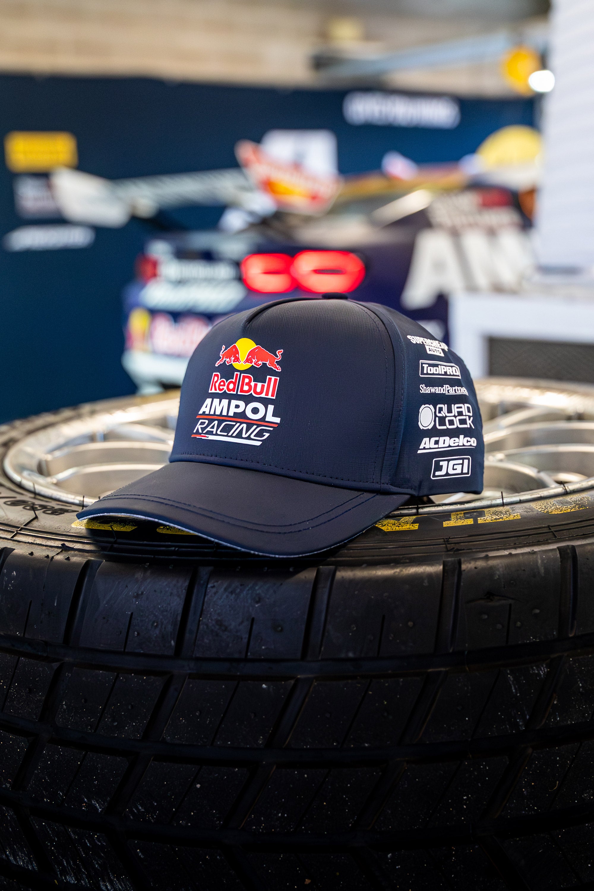 Locked Down Brands Premium Water Resistant ICON Snapback in Collaboration with Redbull Ampol Racing for 2025