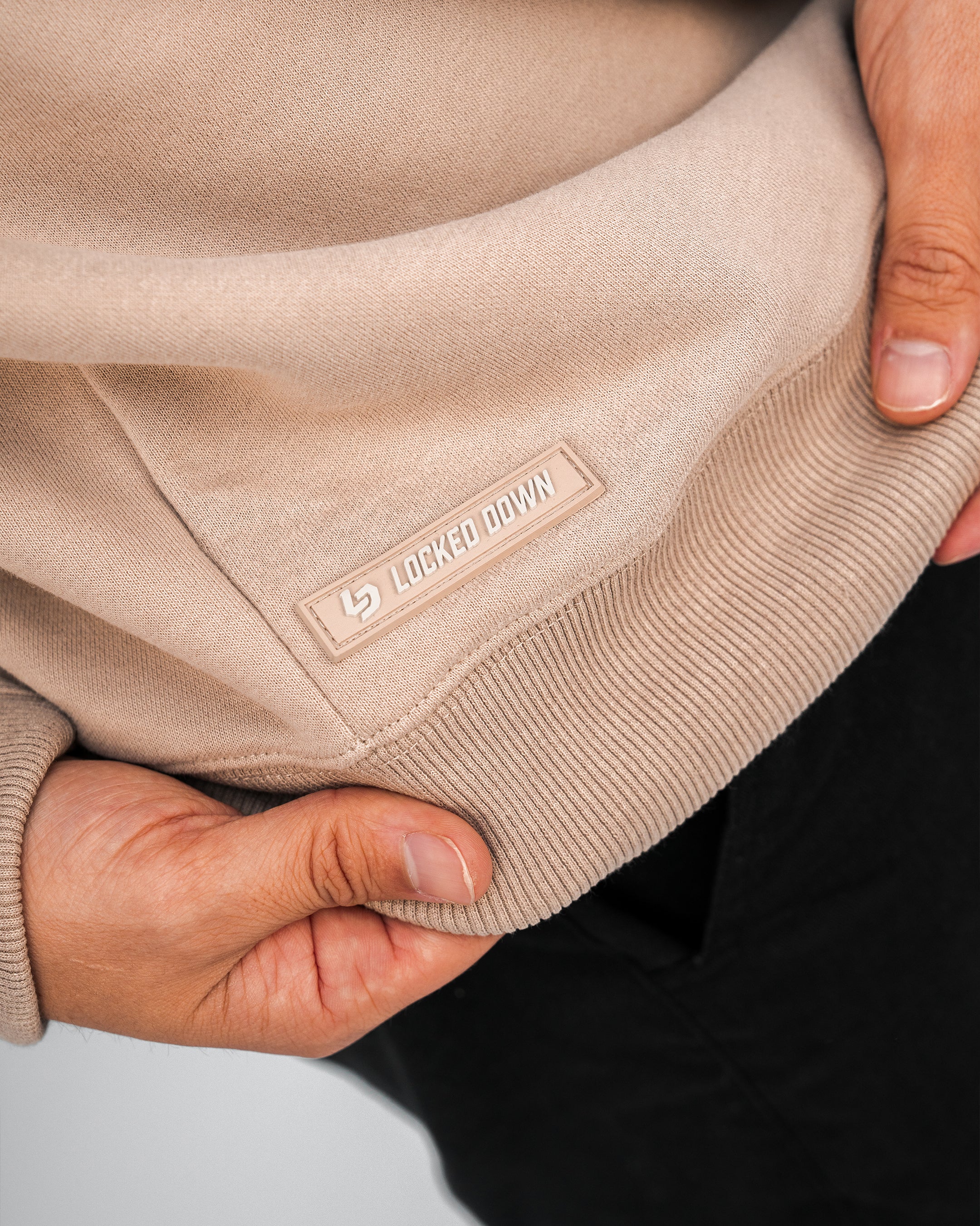 Locked Down Brands Premium Flow Crewneck Tee - Sand