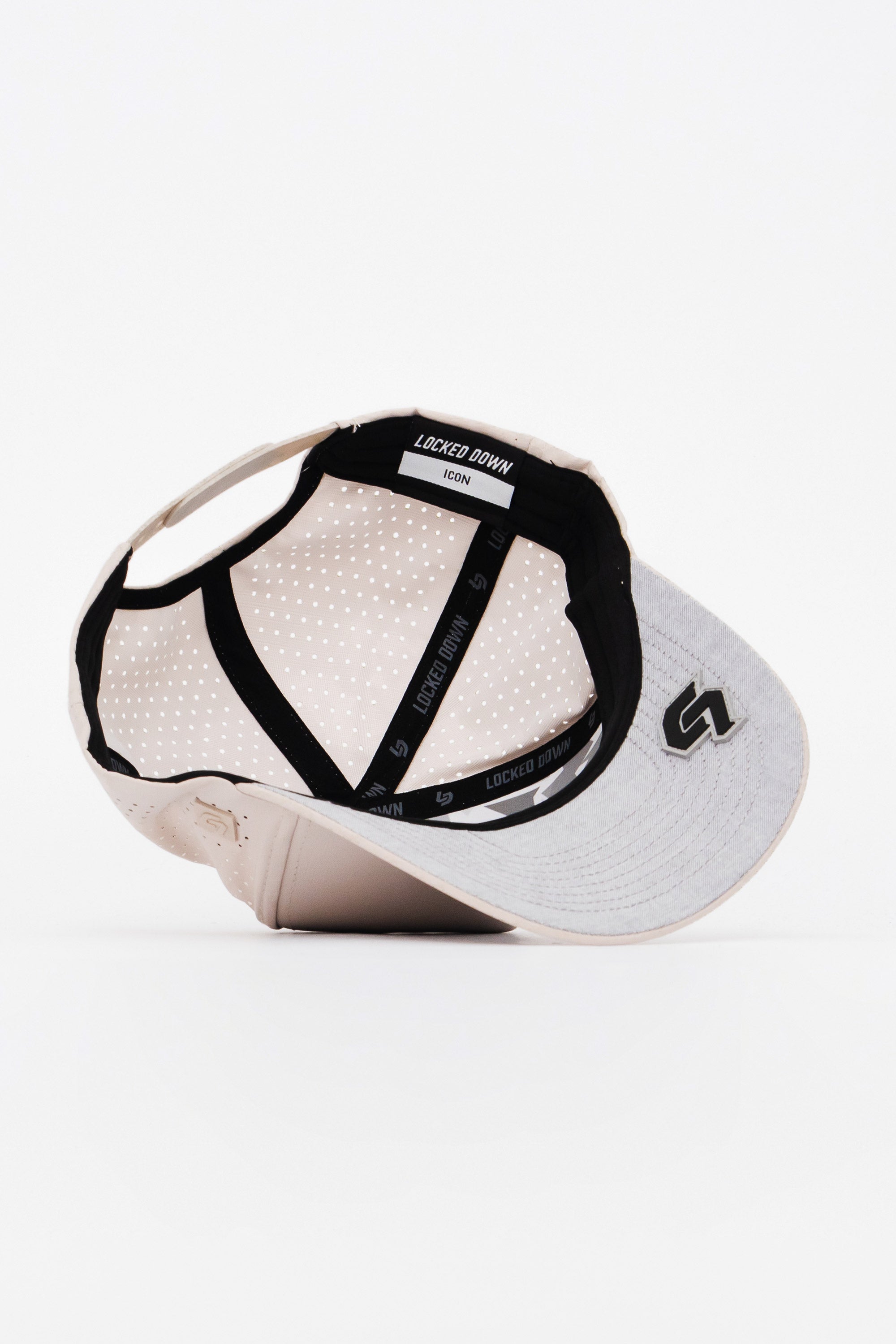 Locked Down Brands Premium Water Resistant ICON Logo Snapback - Bone