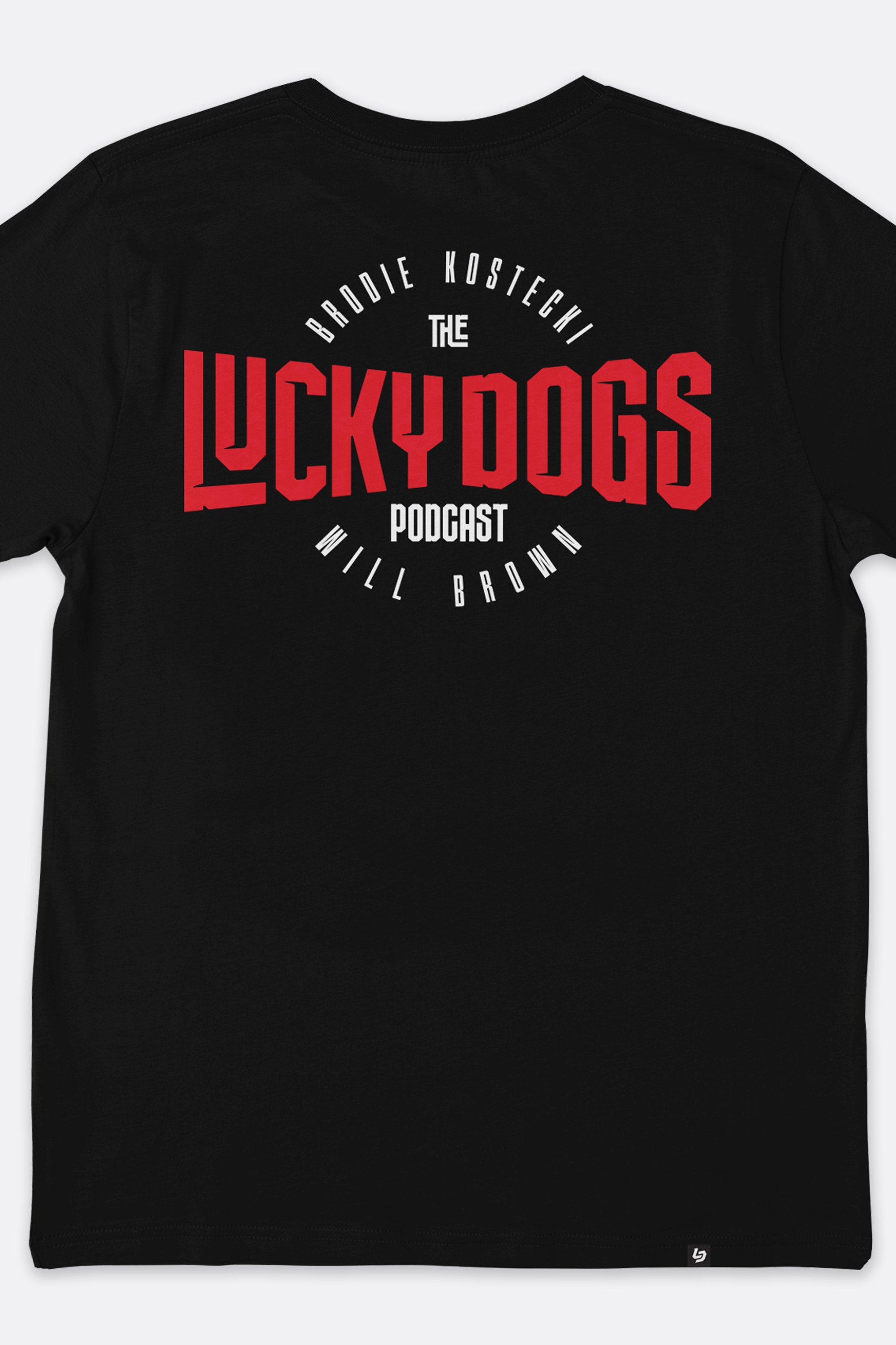 Locked Down Brands Premium Box Fit Lucky Dogs Collaboration Tee - Black