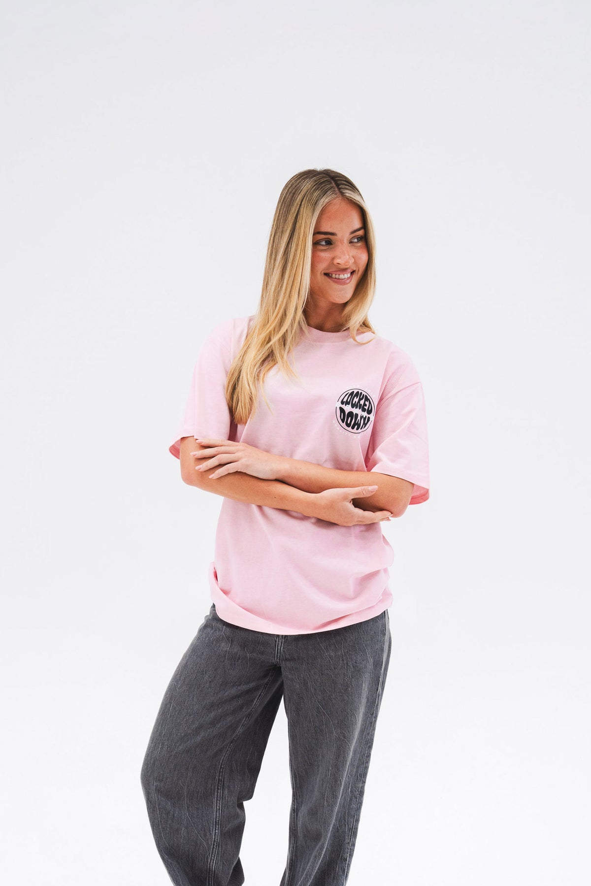 Wave Oversized Tee - Pink