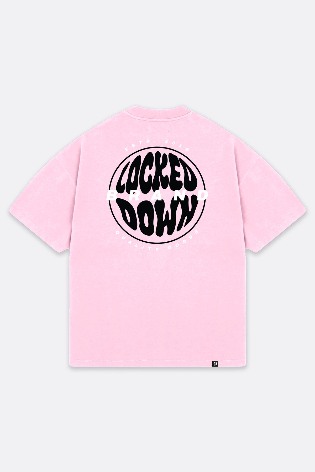 Locked Down Brands Premium Oversized Wave Tee - Pink