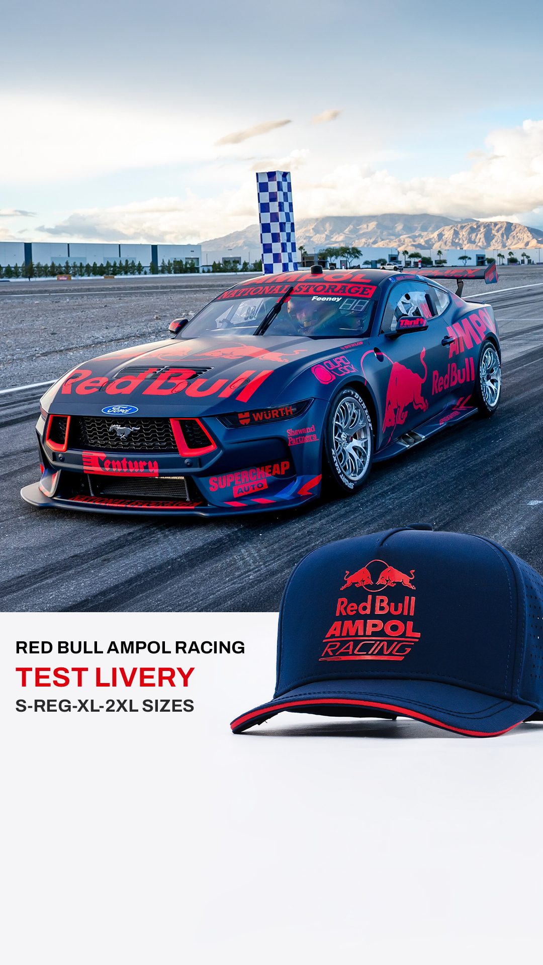 Locked Down Brands Premium Water Resistant ICON Snapback in Collaboration with Redbull Ampol Racing for 2026