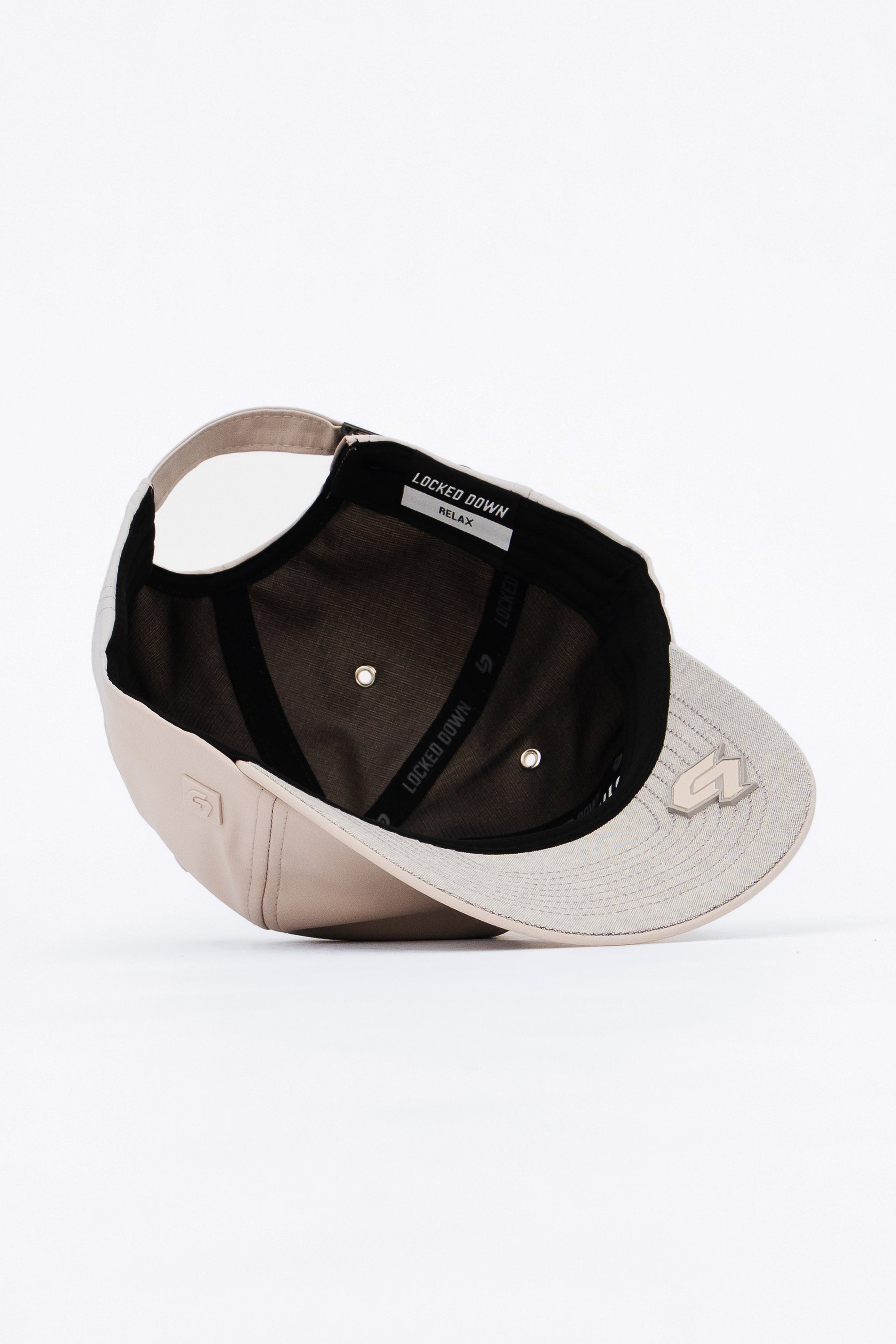 Locked Down Brands Premium Water Resistant RELAX Strapback - Bone