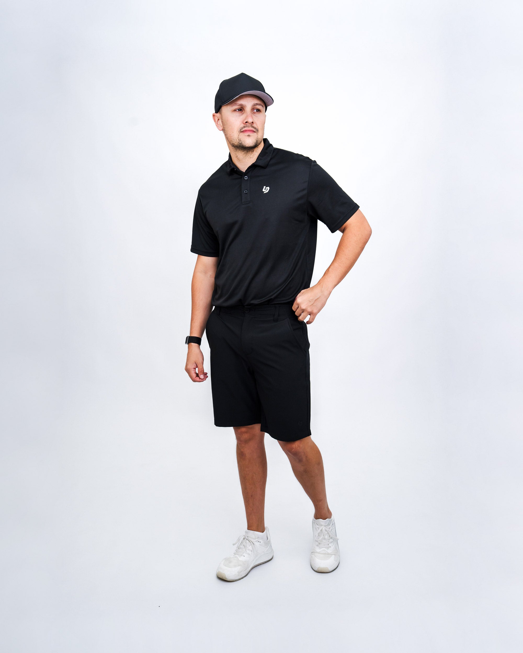 Locked Down Brands Premium Take On A Golf Short, The Rev Short - Black