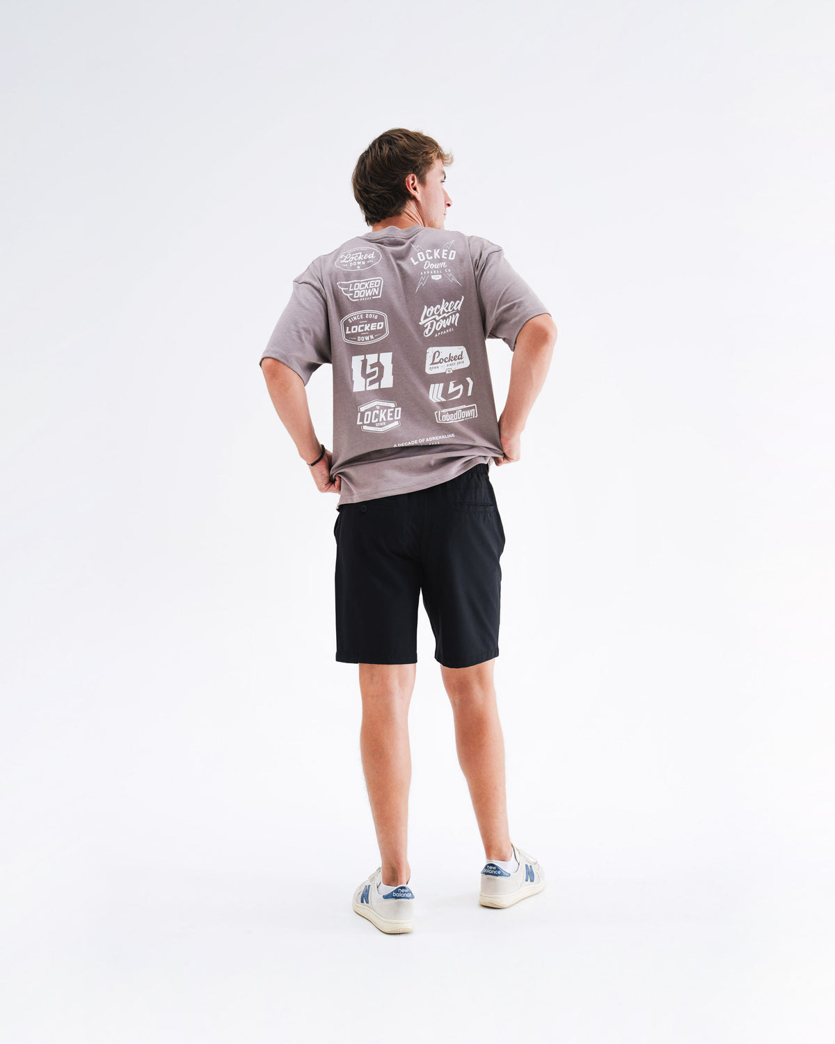 Locked Down Brands Premium Take On A Golf Short, The Rev Short - Black