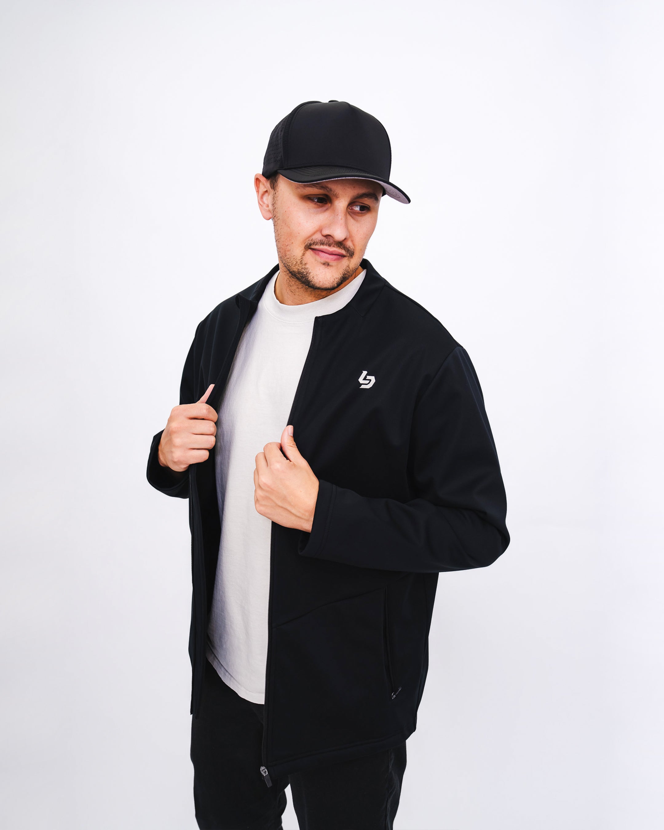 Locked Down Brands Premium Slick Softshell Jacket - Black