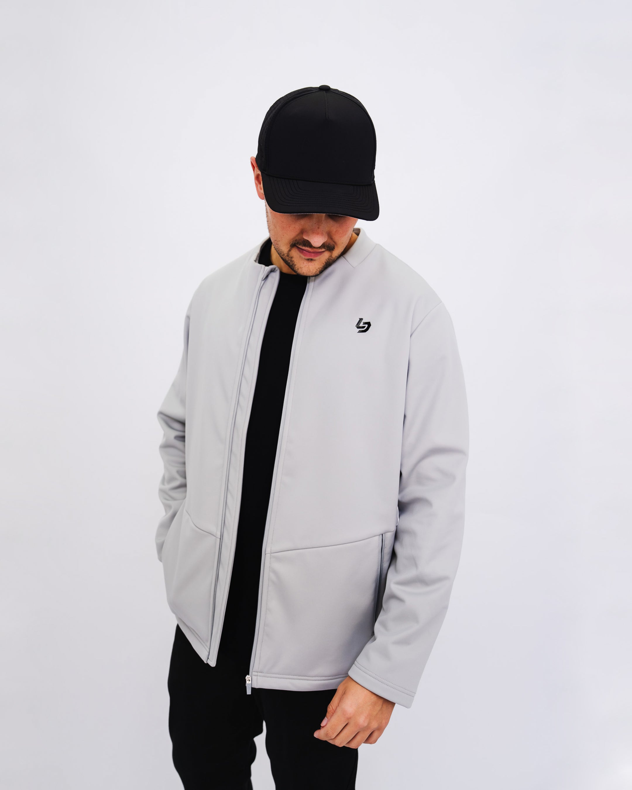 Locked Down Brands Premium Slick Softshell Jacket - Stone Grey