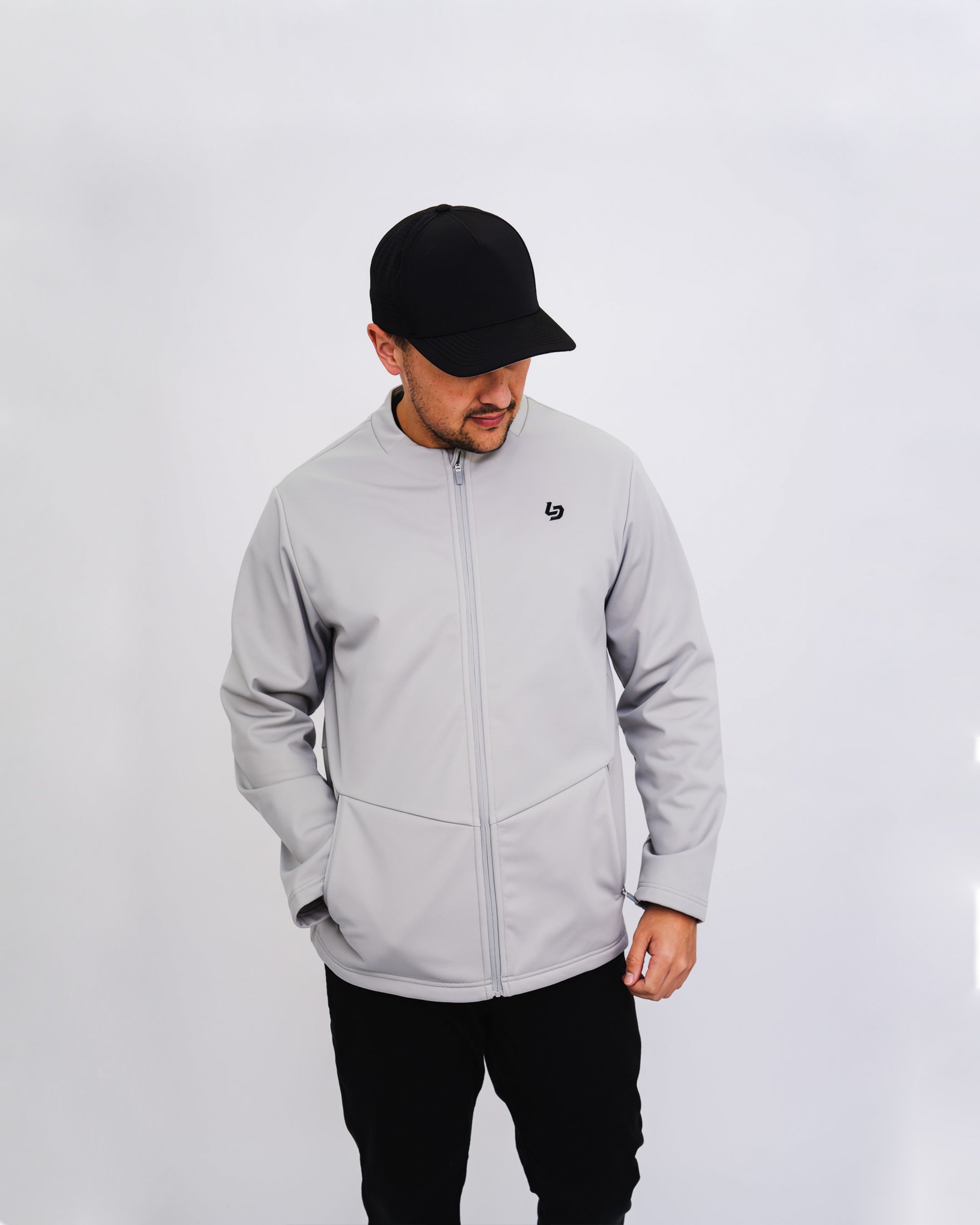 Locked Down Brands Premium Slick Softshell Jacket - Stone Grey