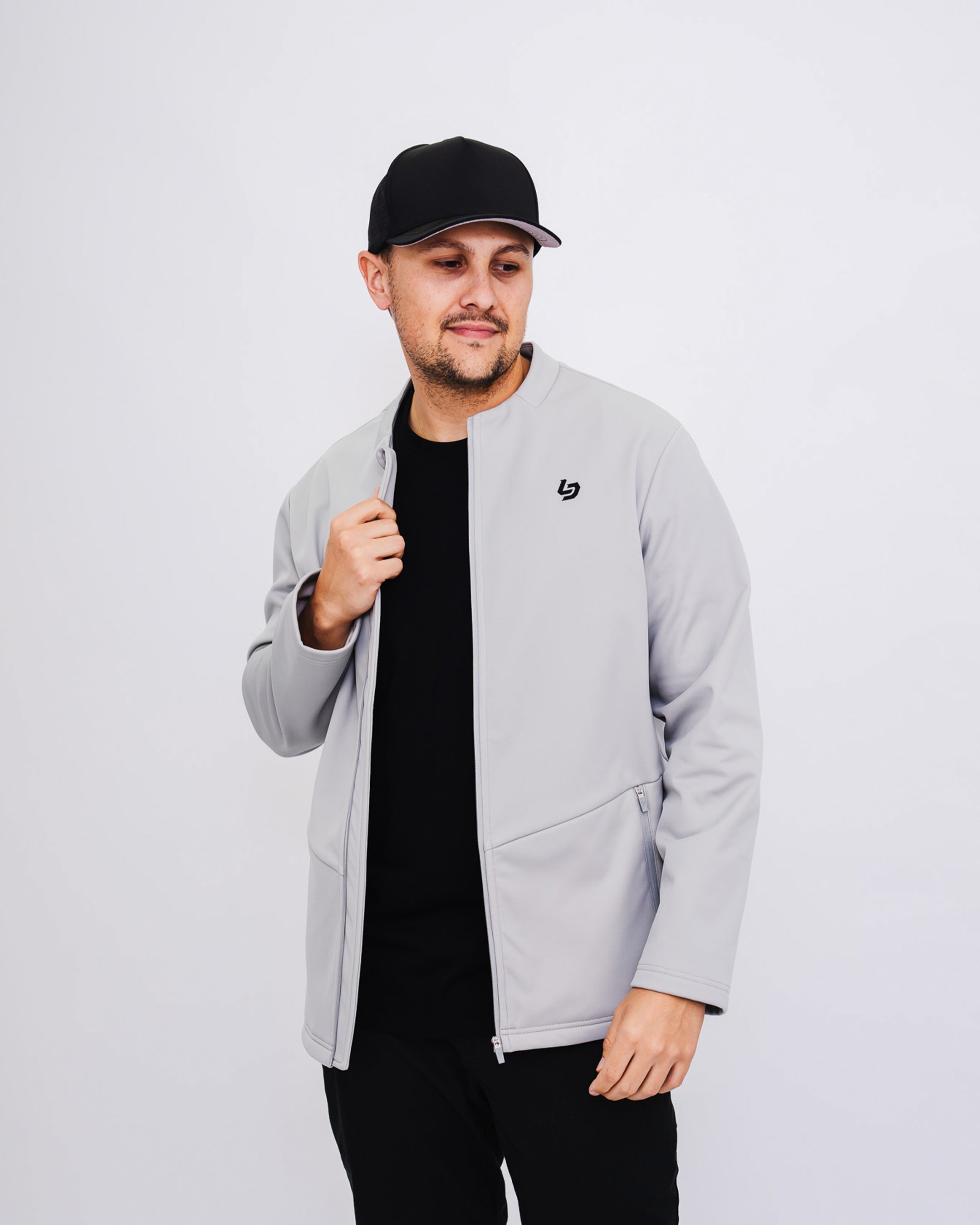 Locked Down Brands Premium Slick Softshell Jacket - Stone Grey