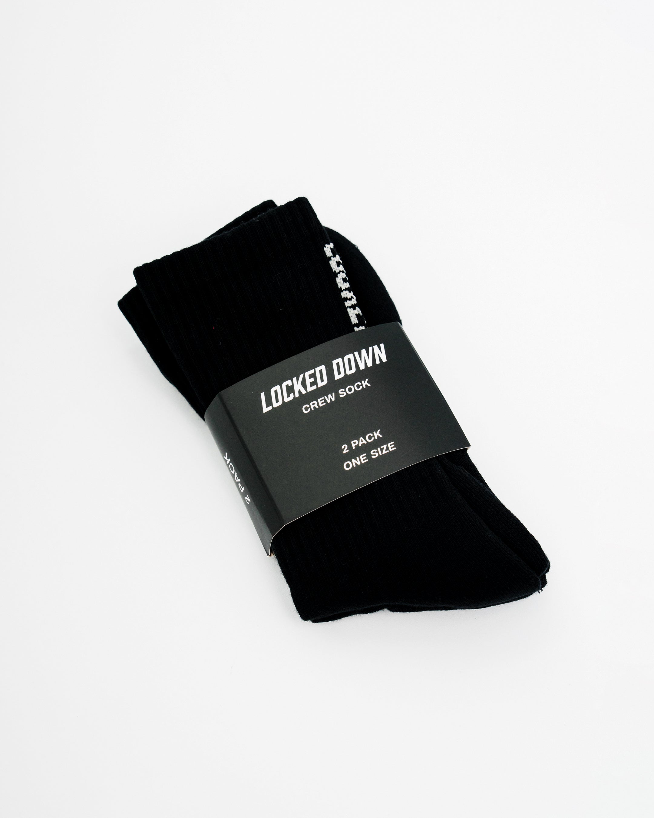 Locked Down Brands Crew Socks - Black