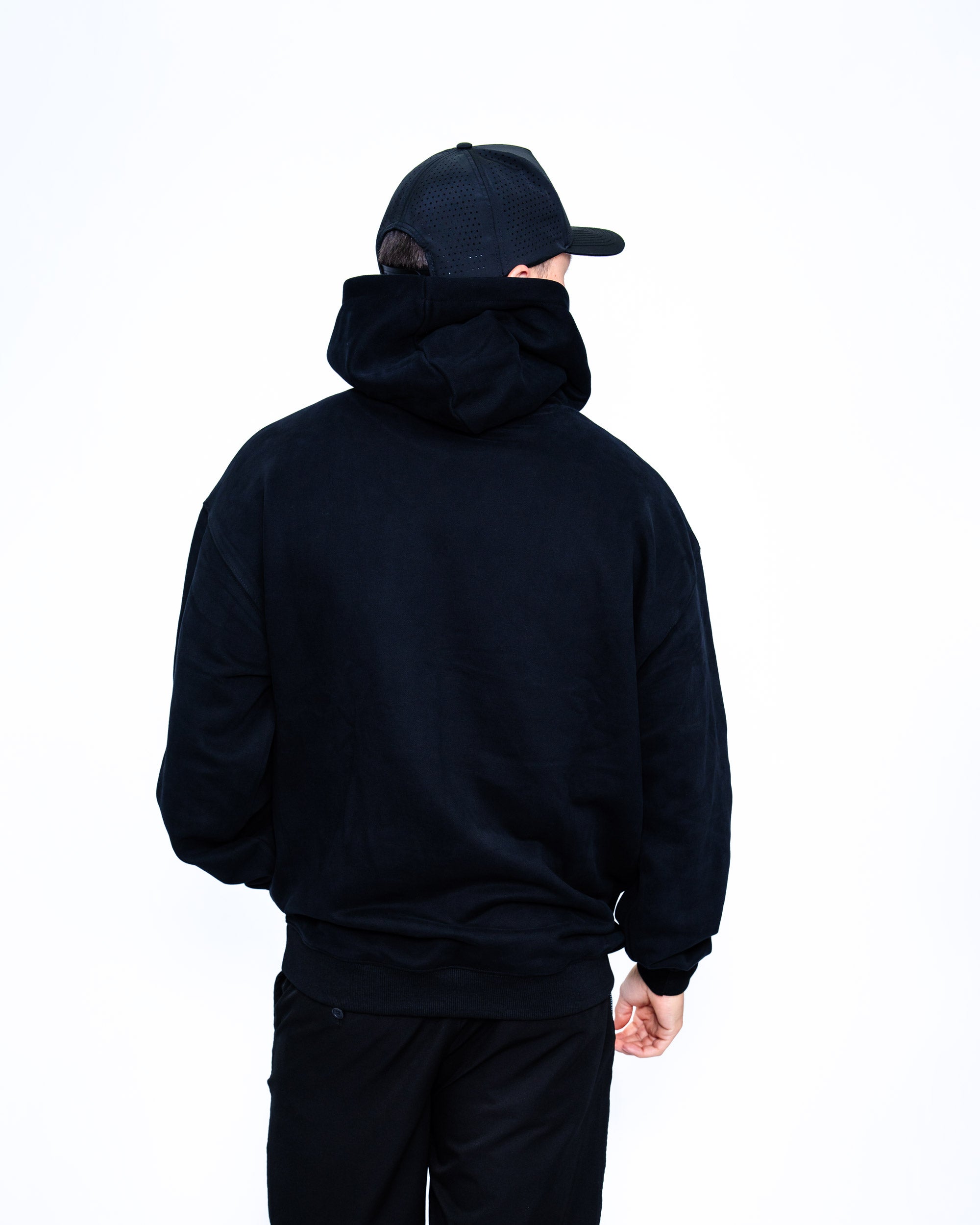 Locked Down Brands Premium Oversized Split Hoodie - Black