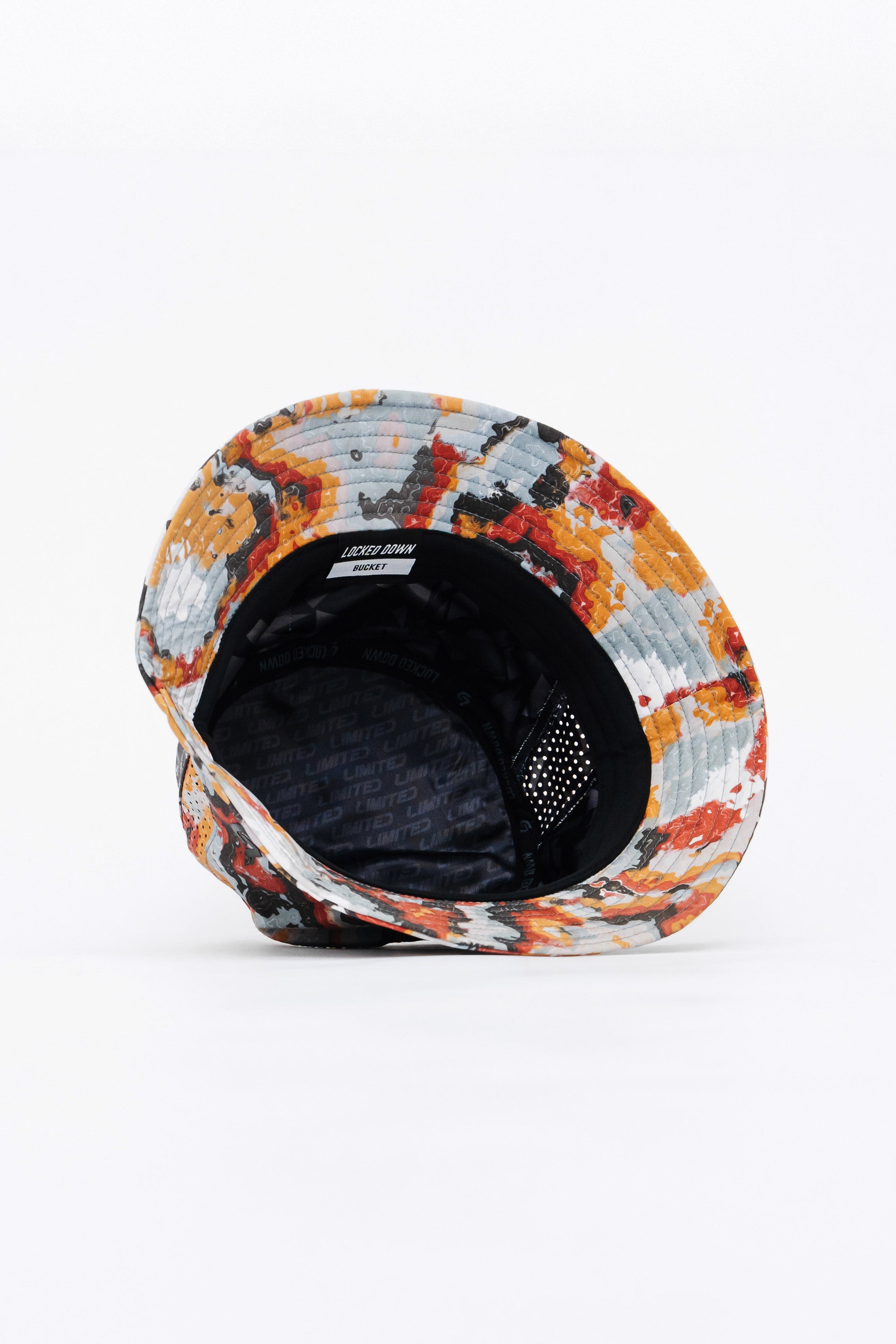 Locked Down Brands Premium Water Resistant LD LIMITED Stamp Bucket Hat With Laser Holes - Marble