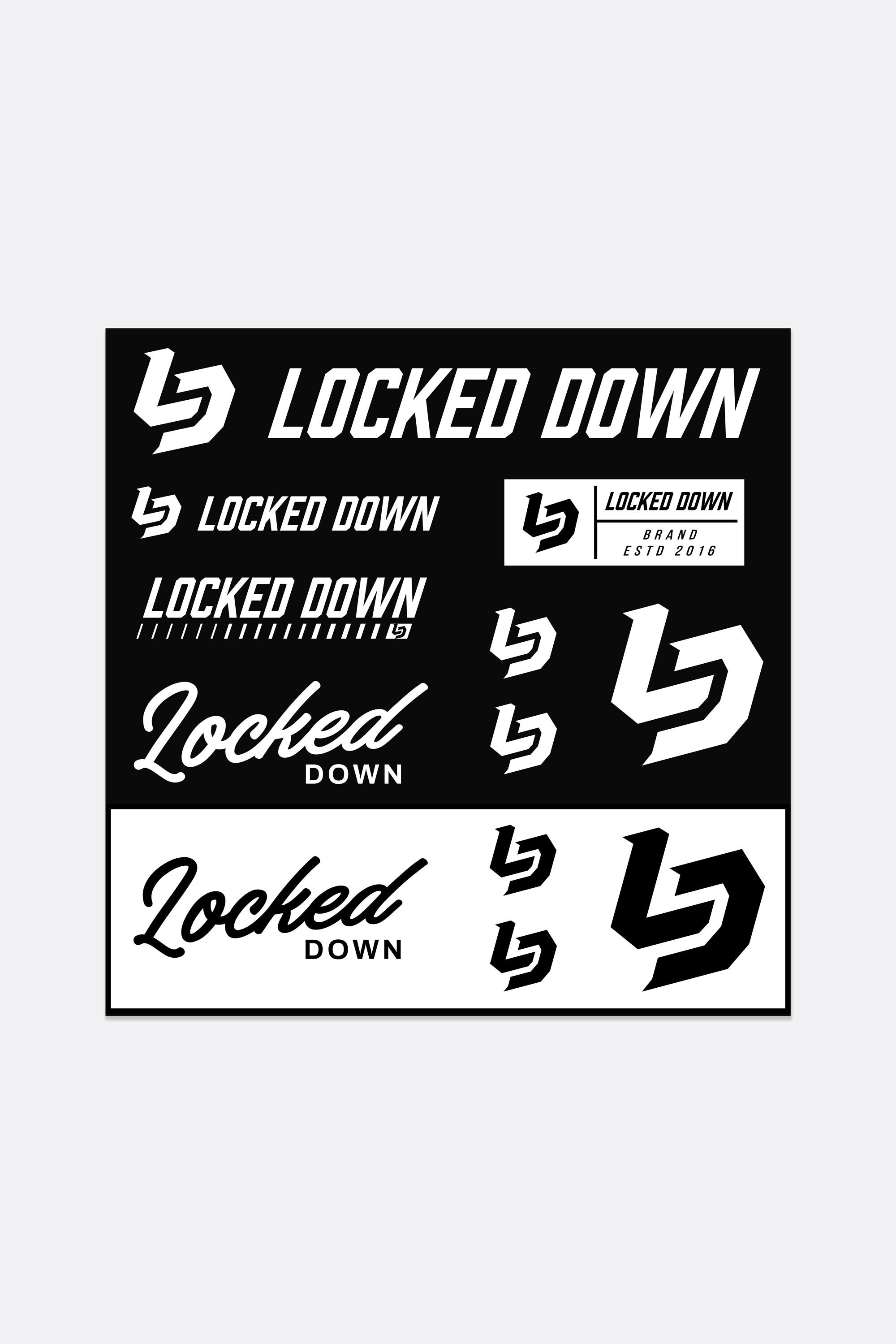 Locked Down Brands Premium Sticker Sheet