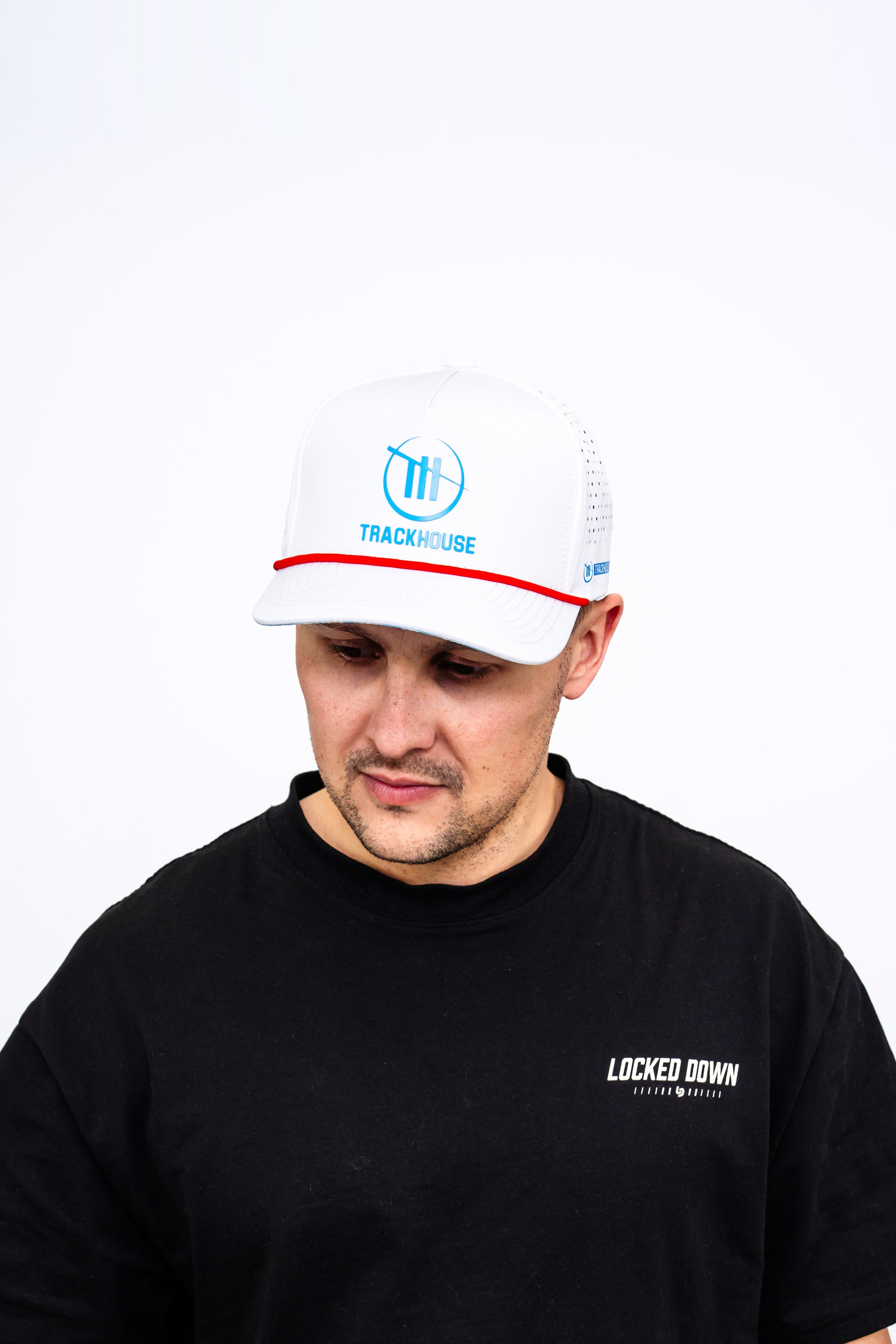 Locked Down Brands Premium Water Resistant ICON Snapback in Collaboration with Trackhouse Racing in NASCAR