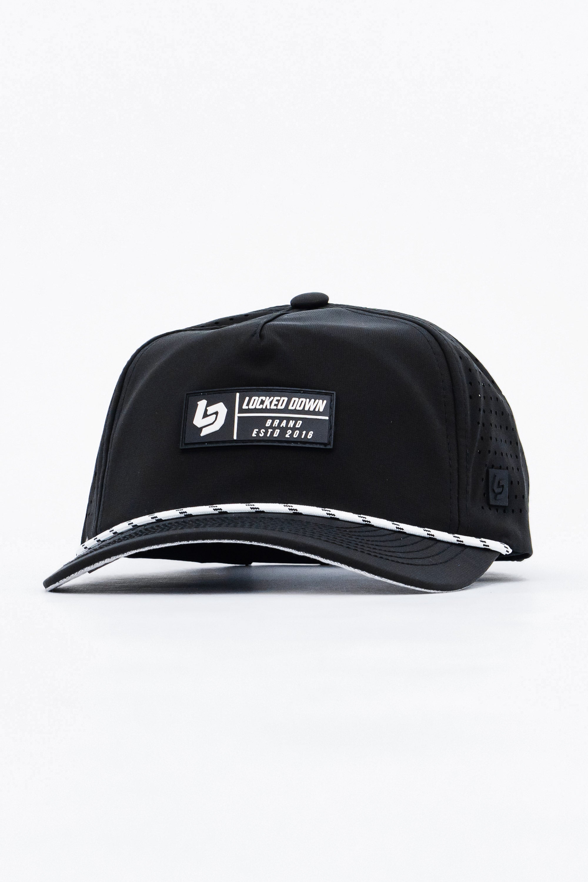 Locked Down Brands Premium Water Resistant TRAIL Block Snapback - Black