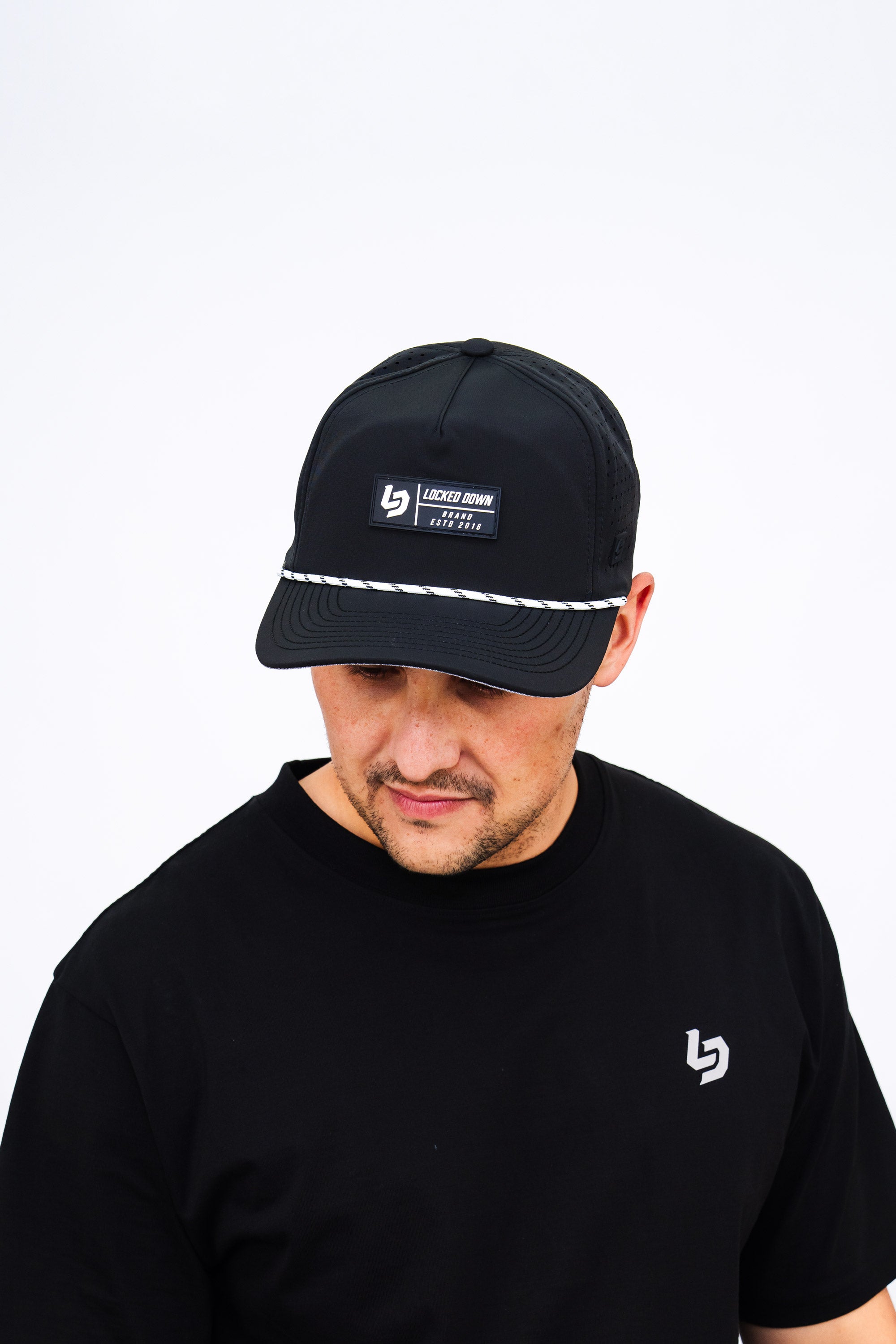 Locked Down Brands Premium Water Resistant TRAIL Block Snapback - Black