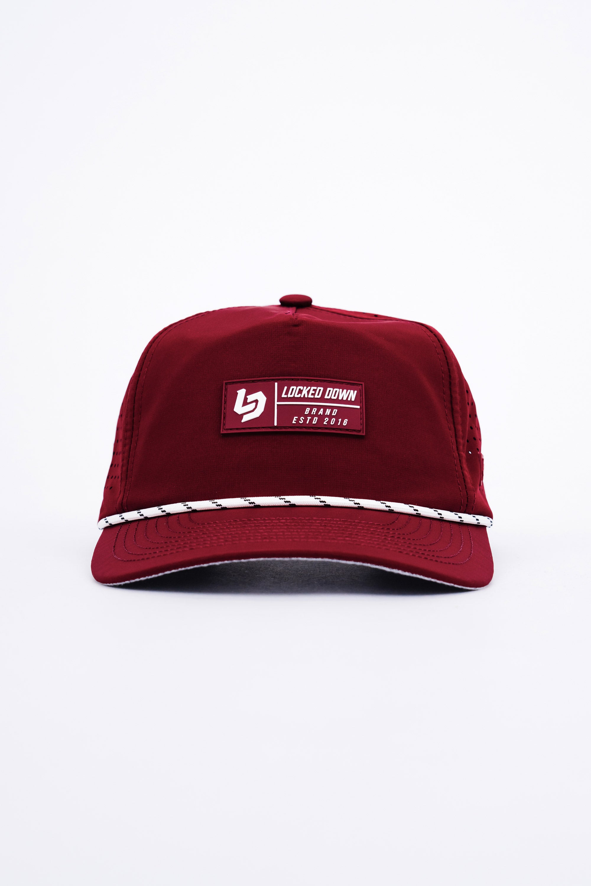 Locked Down Brands Premium Water Resistant TRAIL Block Snapback - Maroon