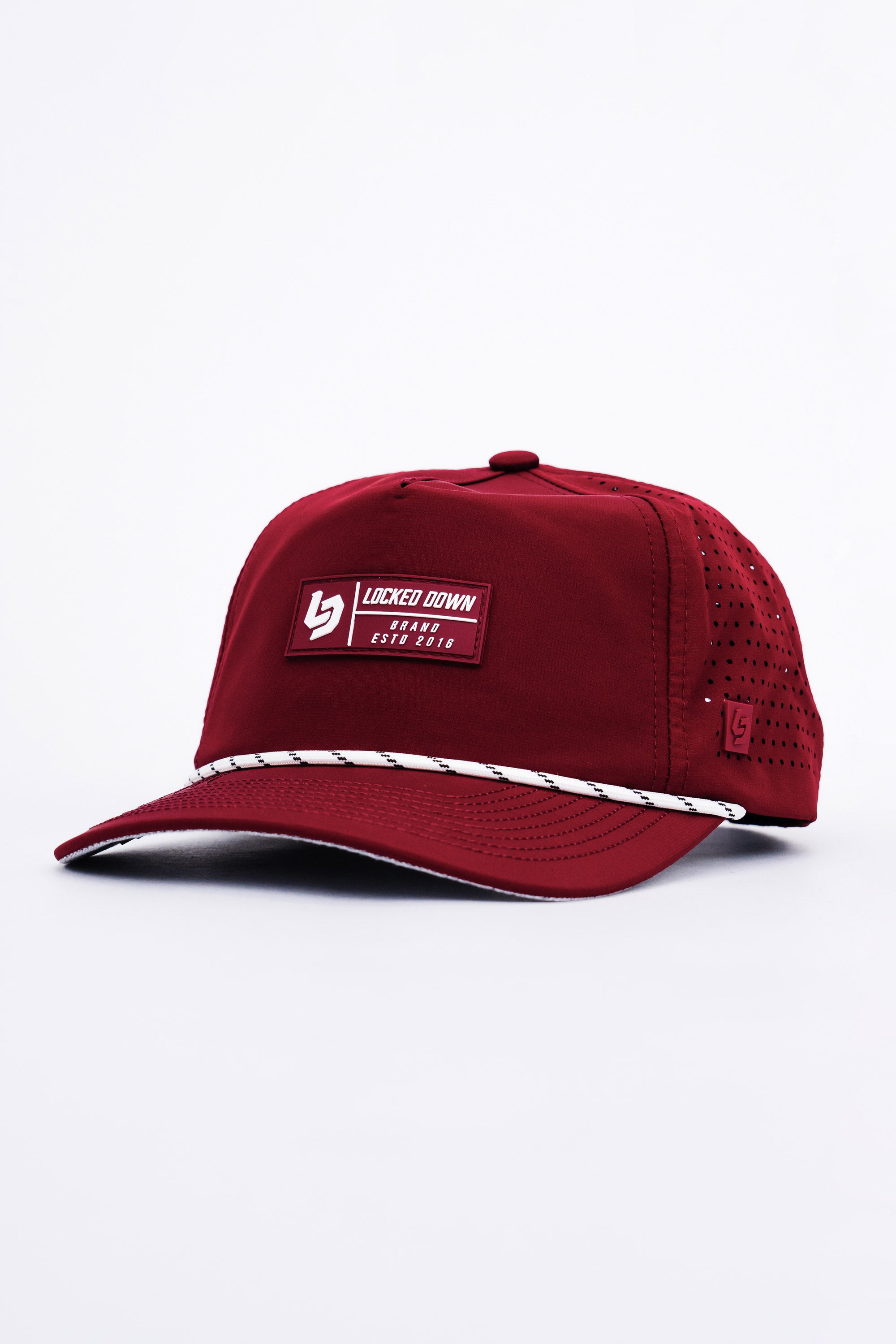 Locked Down Brands Premium Water Resistant TRAIL Block Snapback - Maroon